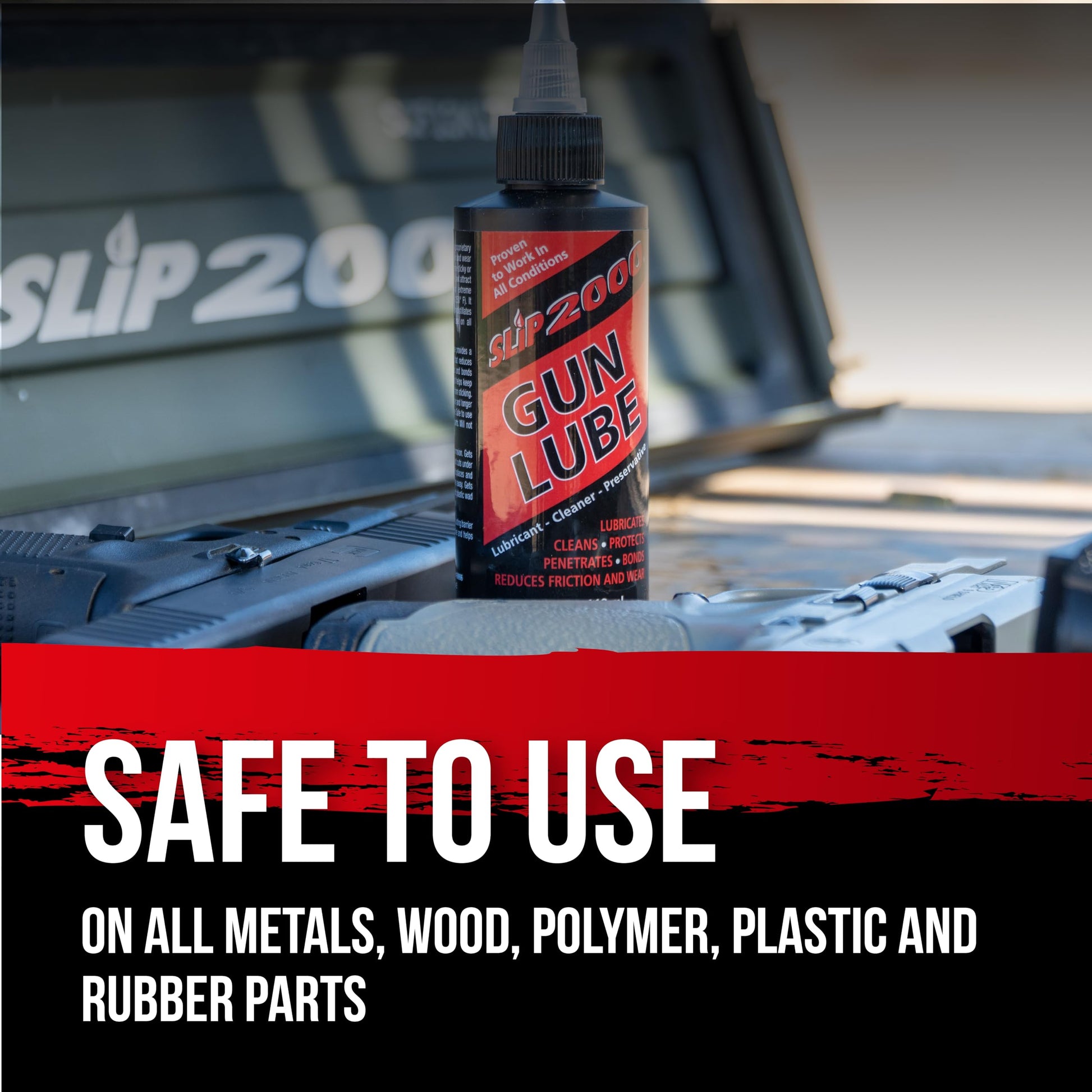 Slip 2000 Gun Lube, 100% Pure Synthetic CLP, Performs in All Conditions, Gun Lubricants for Peak Performance, Reduces Heat, Eliminates Excessive Wear, Shotguns, Rifles and Pistols, 4-Ounce Pump Slip2000Au supplements