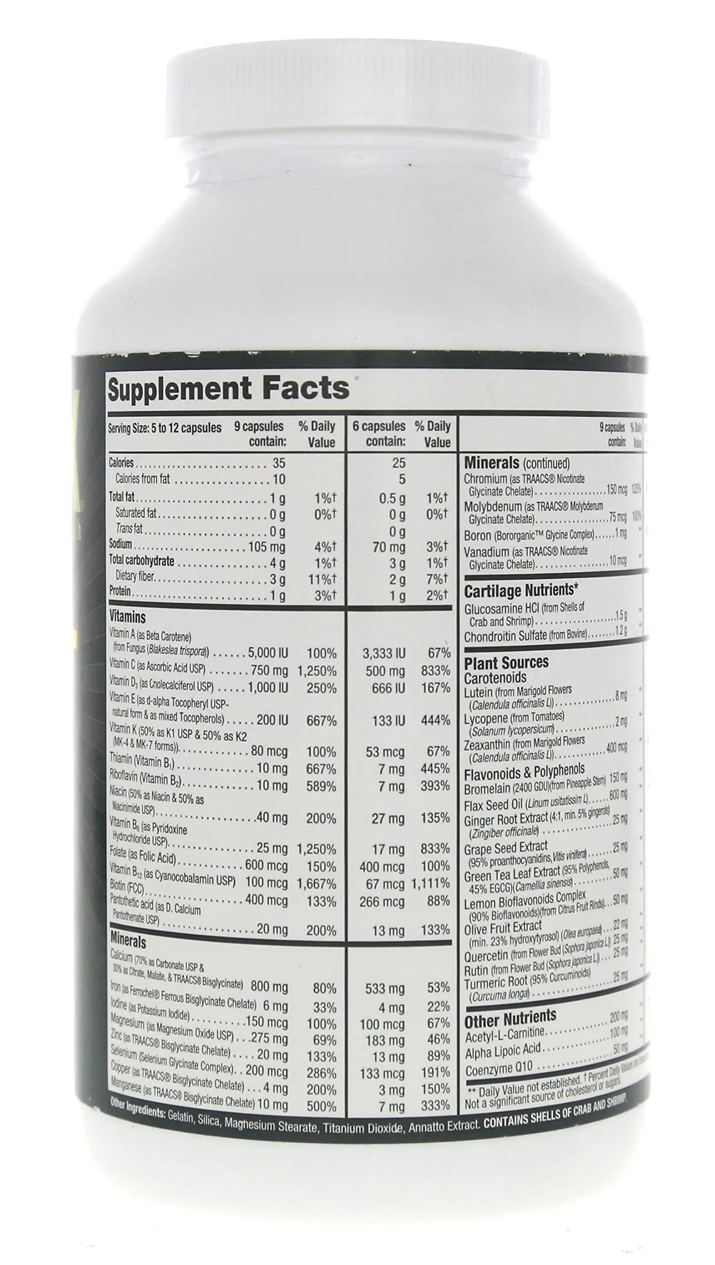 Nutriex Sport Comprehensive Multivitamin Supplement with Glucosamine & Chondroitin 270 Capsules NutriexAu supplements