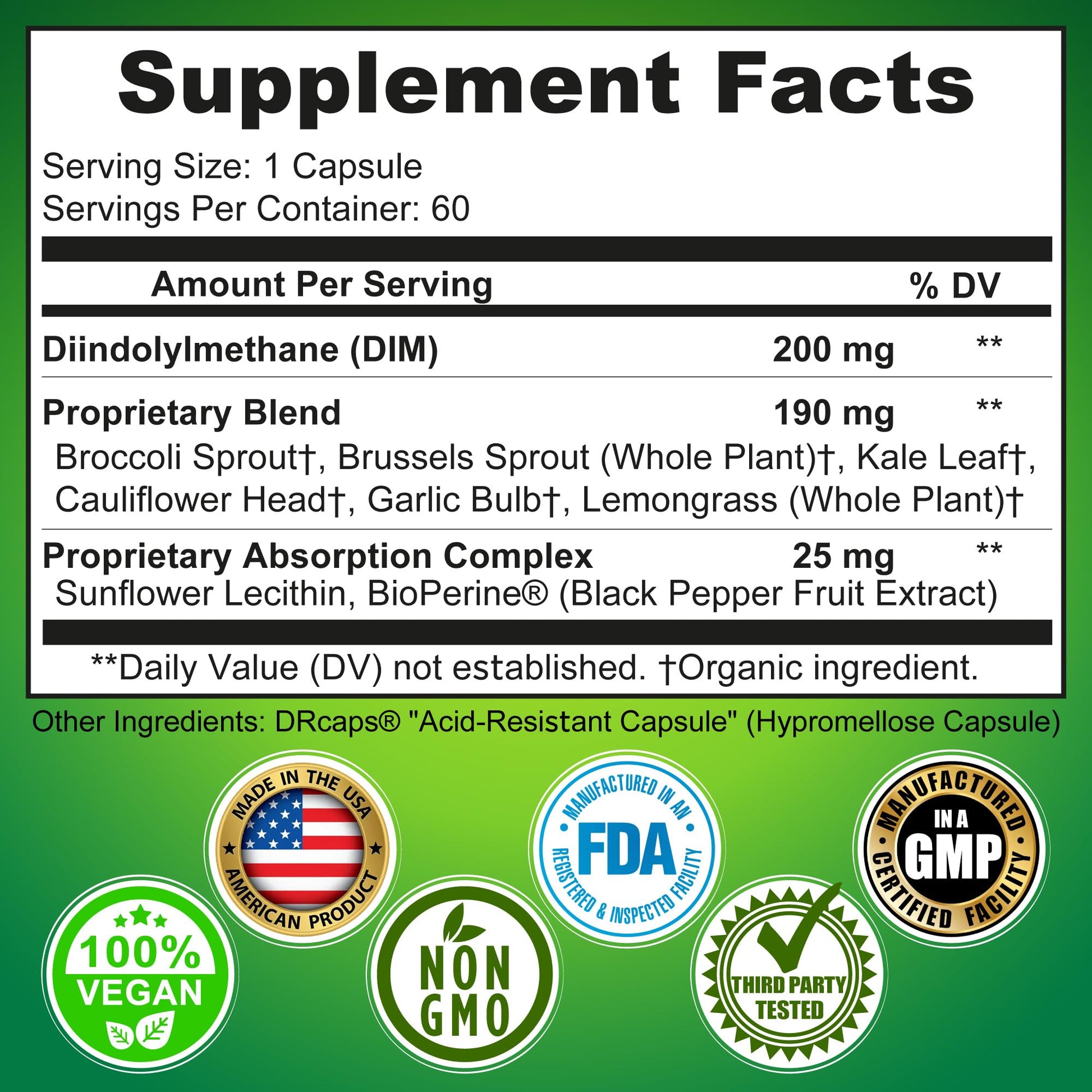 Optimal DIM 200mg Supplement for Women and Men - Made with Organic Whole Foods - Estrogen & Hormone Balance Support Diindolylmethane Complex - Maximum Absorption Delayed-Release Capsules - 60 Count SUPPLEMENTS STUDIOAu supplements