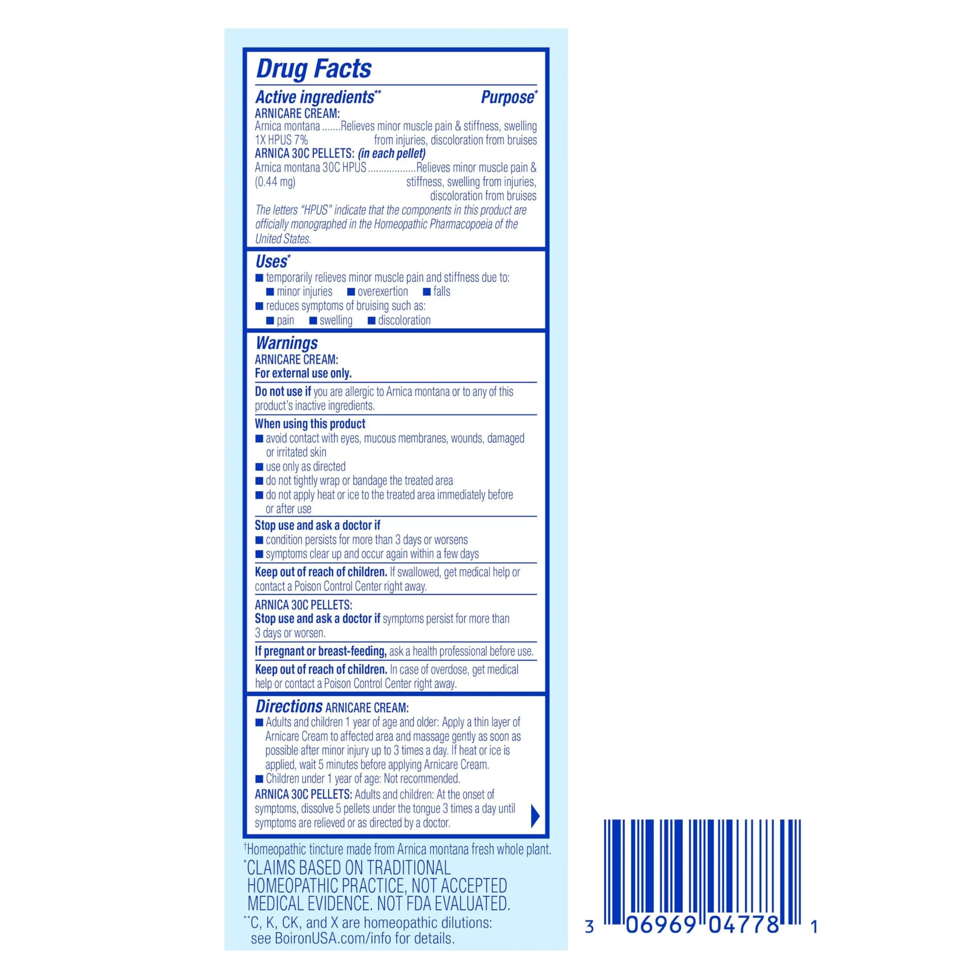 Boiron Arnicare Gel and Arnica 30c Value Pack for Pain Relief, Muscle Soreness, and Swelling from Bruising or Injury - 2.6 oz + 80 Pellet Tube BoironAu supplements