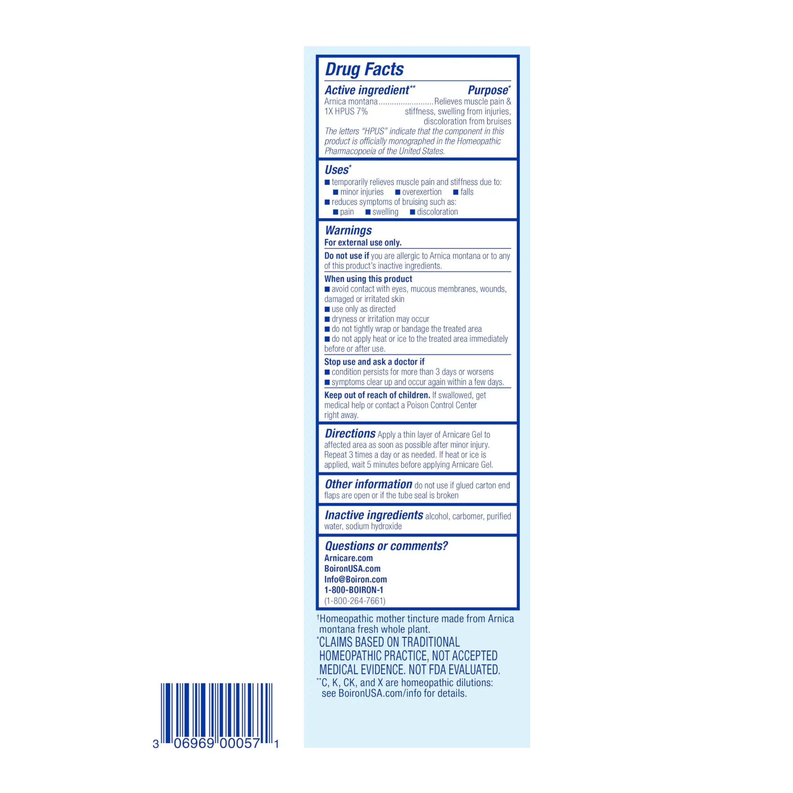 Boiron Arnicare Gel for Relief of Joint Pain, Muscle Pain, Muscle Soreness, and Swelling from Bruises or Injury - Non-greasy and Fragrance-Free - 4.2 oz BoironAu supplements