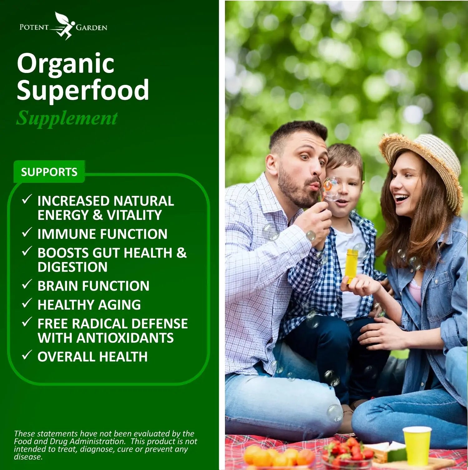 Potent Garden Daily Nutrition Bundle – Superfood Greens + Multivitamin Potent Gardennz supplements