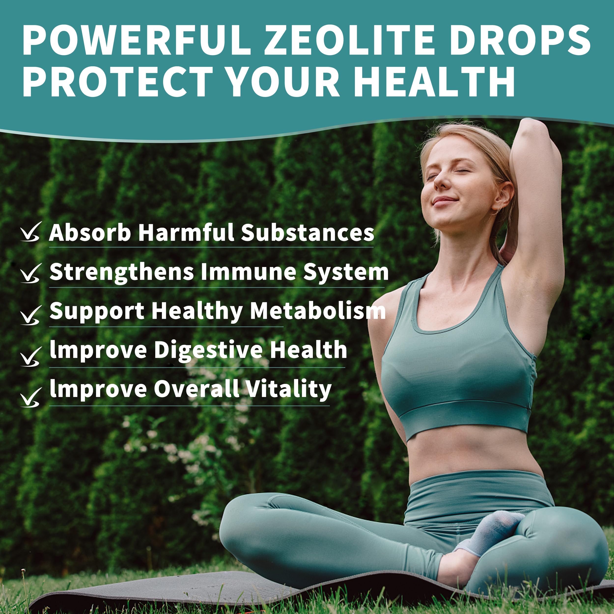 Zeolite Drops for Women,Adults and Kids- Clinoptilolite Zeolite Liquid Drops with Vitamin B12 & D3 - Heavy Metal Support, Immune Health, Natural Metabolism, Energy & Clear Skin - 30 Day Vegan Supply HerbanceAu supplements