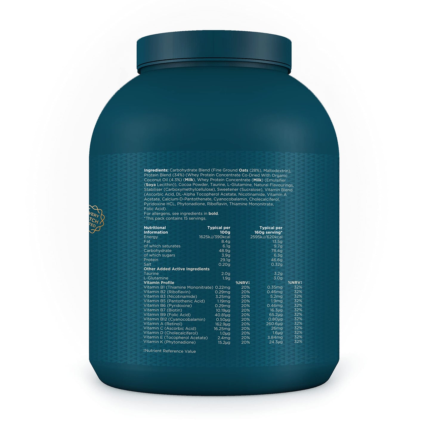 Kinetica OatGain Weight Gainer 600+ Calories & 47g Protein per Serving, 2.4 kg KineticaUS supplements