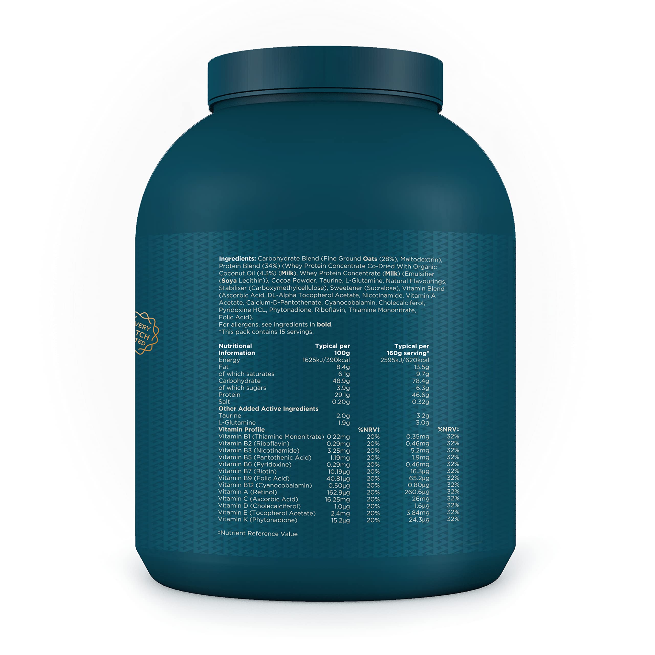 Kinetica OatGain Weight Gainer 600+ Calories & 47g Protein per Serving, 2.4 kg KineticaAu supplements