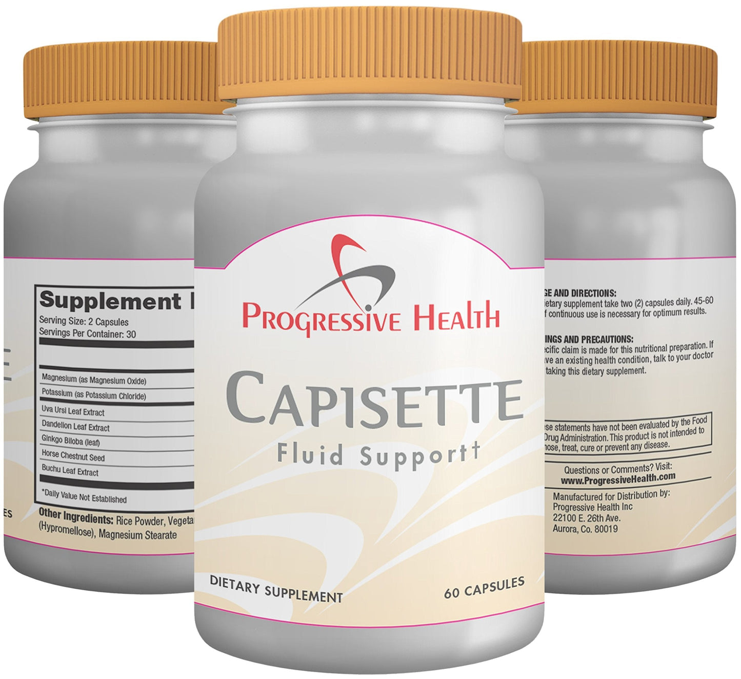 Capisette Water Retention Support - Reduces Swollen Feet, Ankles, and Legs - Reduce Progressive HealthUS supplements