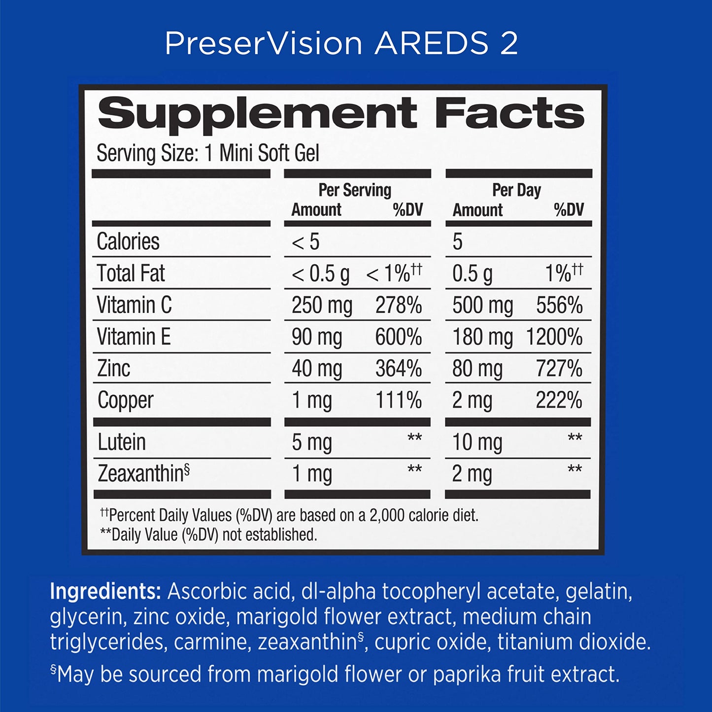 PreserVision AREDS 2 Eye Vitamin & Mineral Supplement, Contains Lutein PreserVisionUS supplements