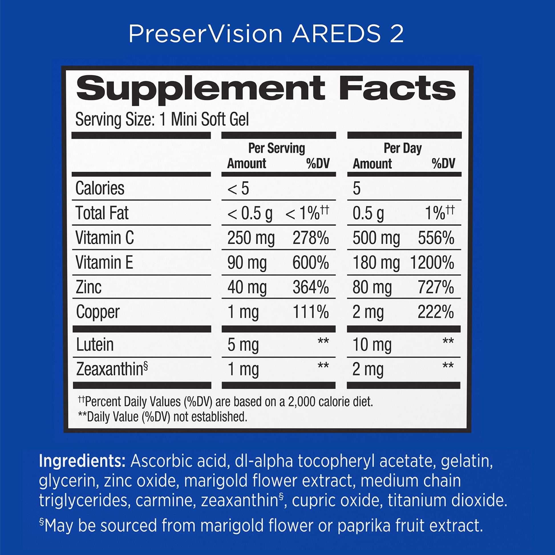 PreserVision AREDS 2 Eye Vitamin & Mineral Supplement, Contains Lutein PreserVisionAu supplements