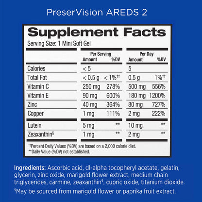 PreserVision AREDS 2 Eye Vitamin & Mineral Supplement, Contains Lutein PreserVisionUS supplements