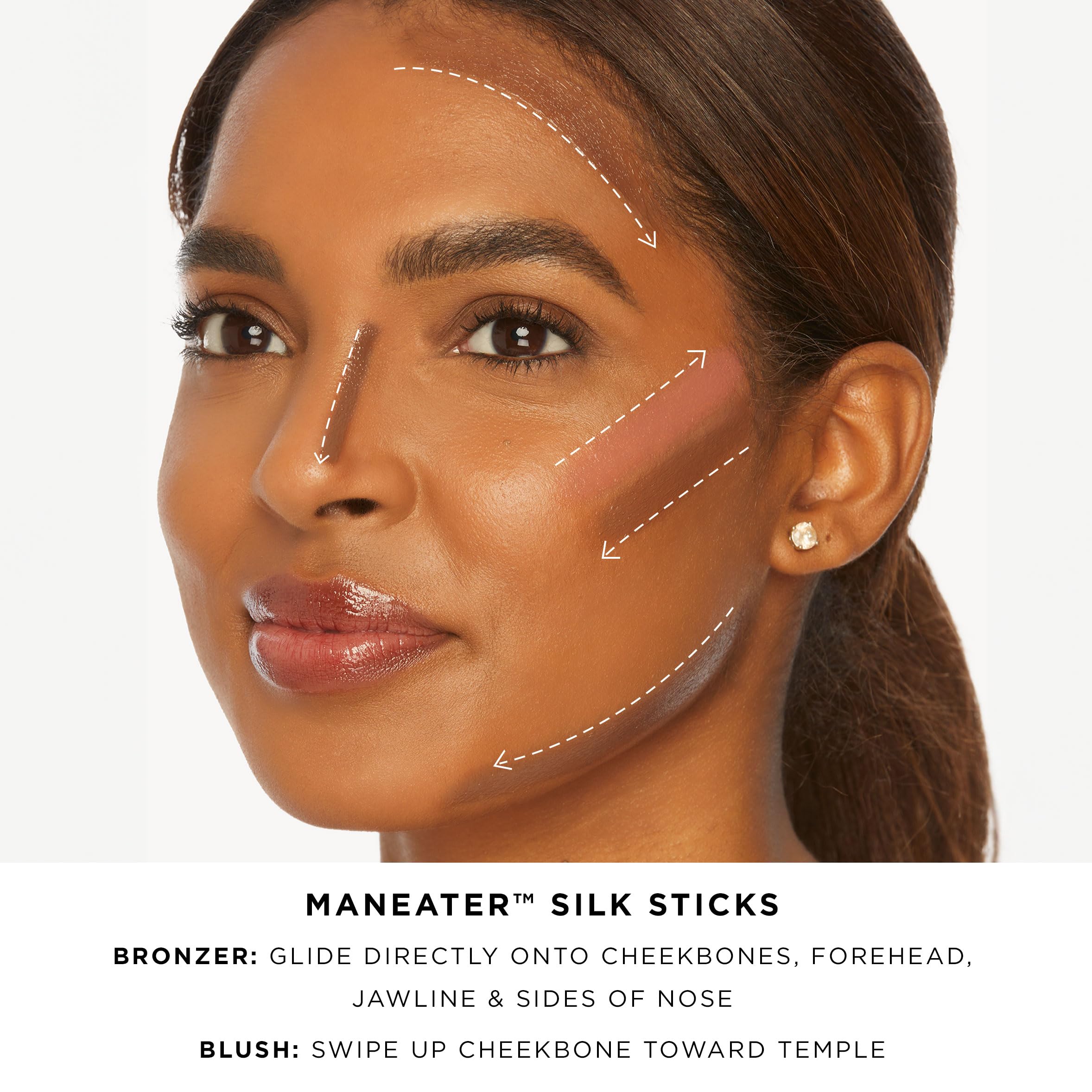 tarte maneater silk stick bronzer – Buildable Lightweight Cream Bronzer, Natural Matte Finish, Vegan & Cruelty-Free, full size, dusk tarteAu supplements