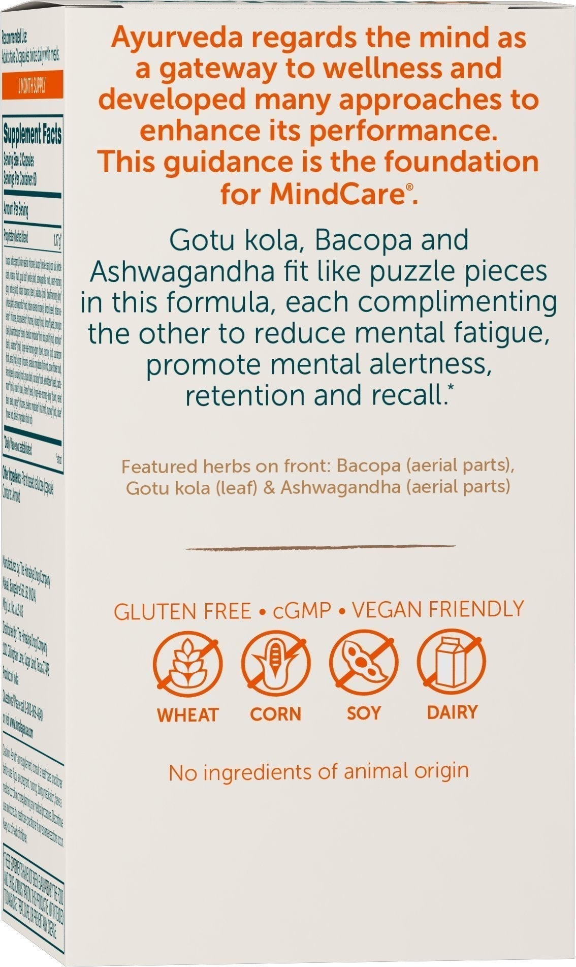 Himalaya MindCare, Nootropic Brain Supplement Booster for Mental Sharpness, Focus, Memory, and Cognitive Wellness, 1170 mg, 120 Capsules, 1 Month Supply HimalayaAu supplements