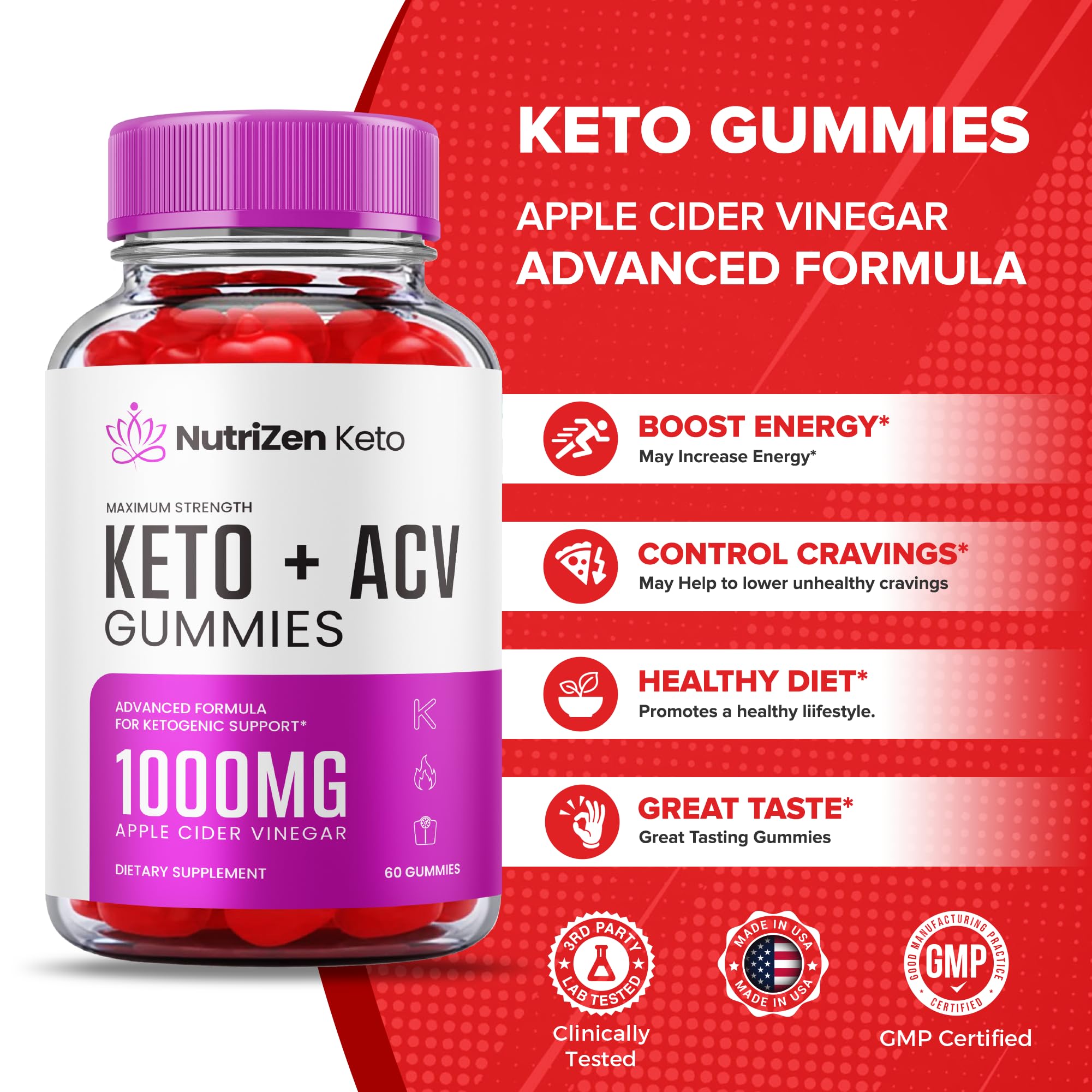 (5 Pack) Nutrizen Keto Acv Gummies - Official Formula - Nutrizen Keto + Acv Gummies HealthlyAu supplements