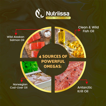 Nutriissa Omega 3 - Full Spectrum - 180 Count - High Concentrate Formula Fish Oil, Krill Oil NutriissaUS supplements