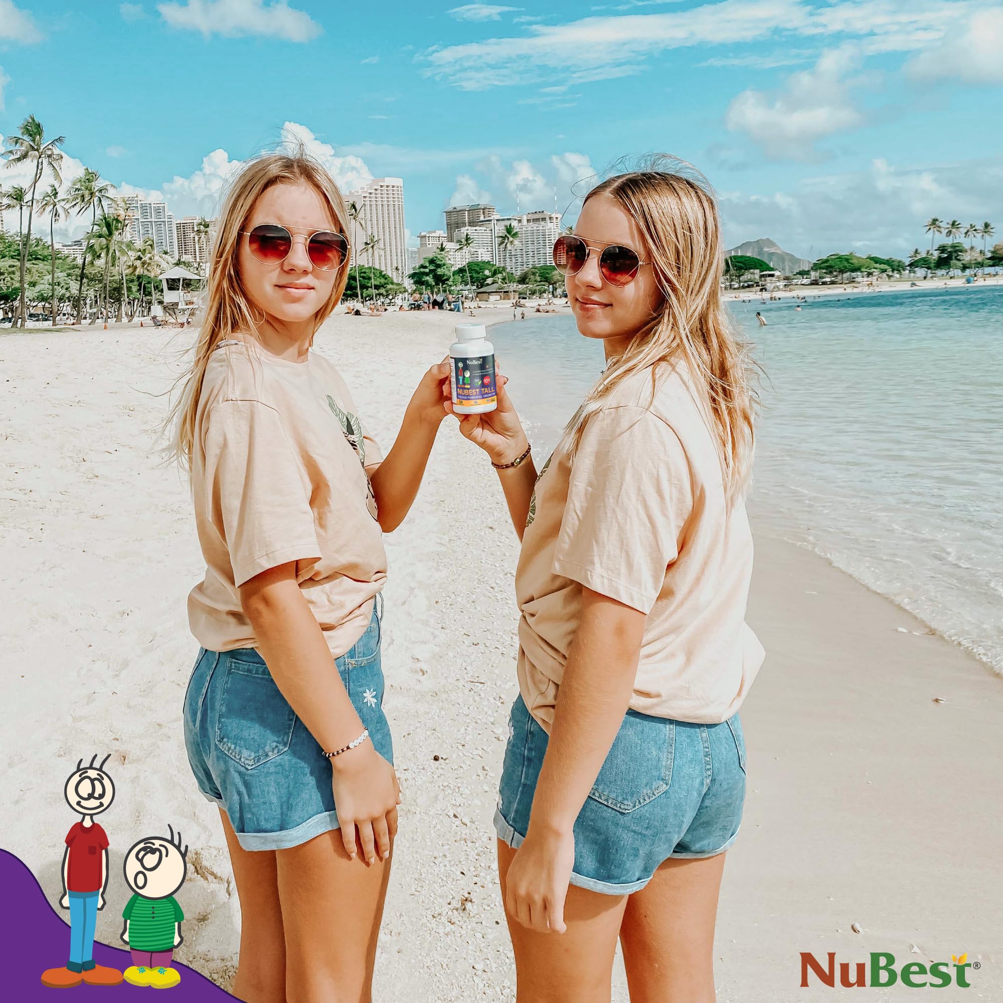 NuBest Tall 10+ Premium Bone Strength Formula, Enhanced Immunity and Overall Health for Age 10+ with Calcium, Vitamin D3, Vitamin K2, and Multivitamins | 60 Capsules | 1 Month Supply NuBestAu supplements