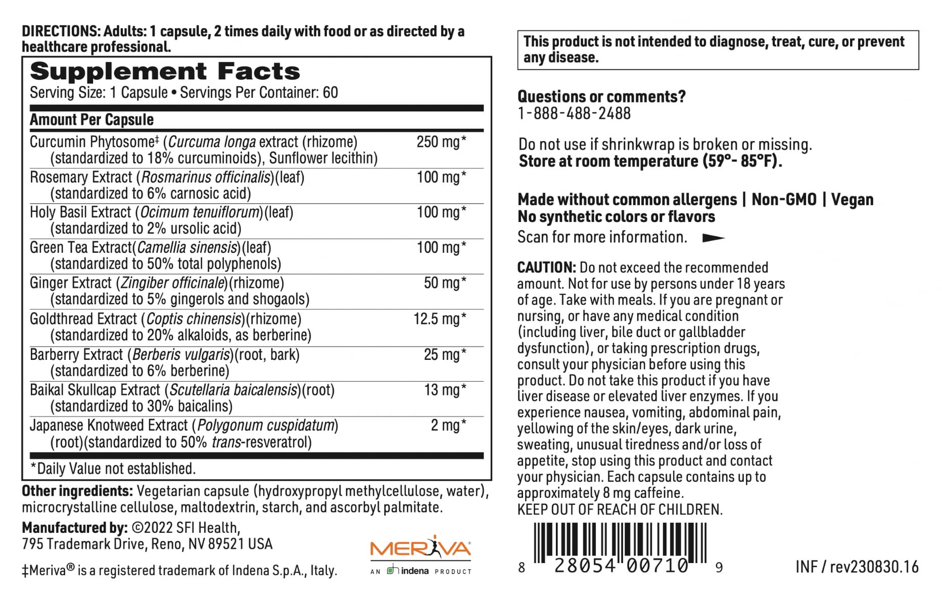 Klaire Labs SFI Health Inflathera - Phytonutrient Blend with Turmeric & Knotweed, Designed to Support Inflammation Response (60 Capsules) SFI HealthAu supplements