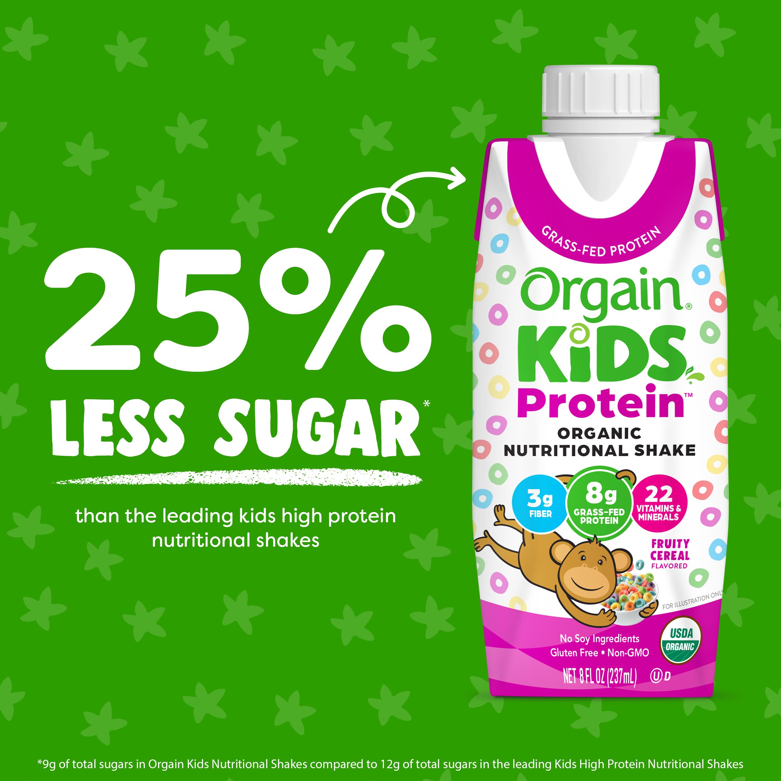 Orgain Organic Kids Nutritional Protein Shake, Fruity Cereal - Kids Snacks with 8g Dairy OrgainAu supplements