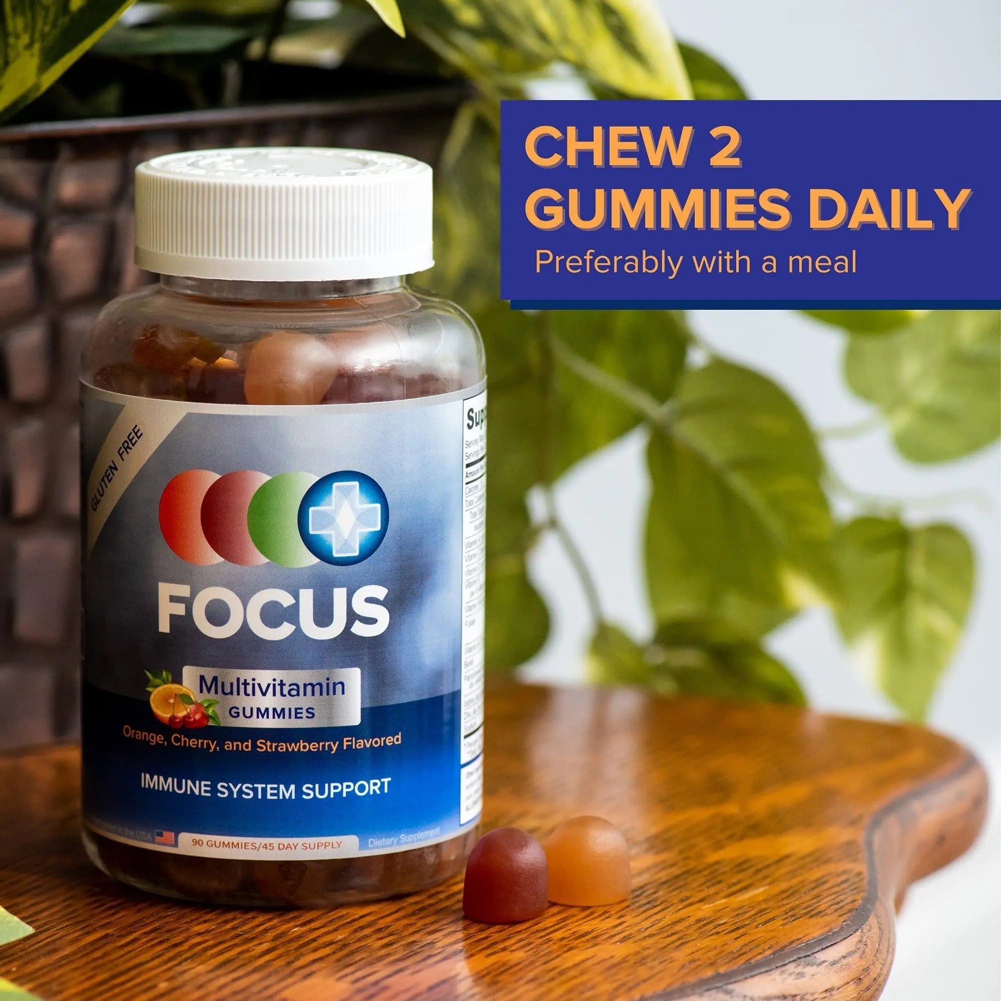 Focus Multivitamin Gummies | Flavored Vitamin Supplement | Boost Energy Levels | Support Overall Health | Daily Dietary Vitamin | Focus Vision SupplementsAu supplements