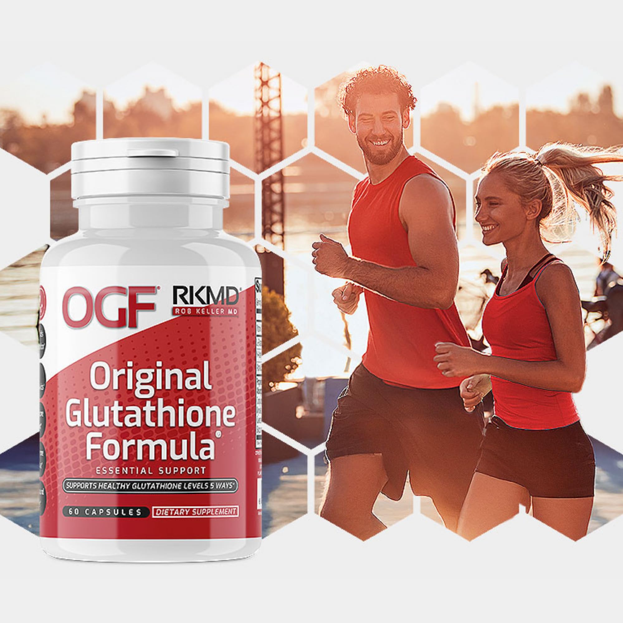 Original Glutathione Formula Essential Support, RobKellerMD, Advanced Antioxidant Formula, Helps Body Produce Glutathione Naturally for Detox, Immune Health, Mental Clarity, & Daily Wellness, 60 caps Rob Keller MDAu supplements