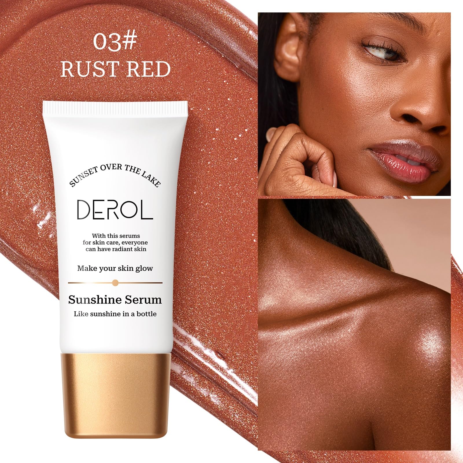 SWETIYOU Bronzing Drops, Lightweight and Non-greasy Liquid Bronzer for Face & Body, Instant Sunshine Glow Serum for Flawless Skin & Radiant Finish (RUST RED) SWETIYOUAu supplements