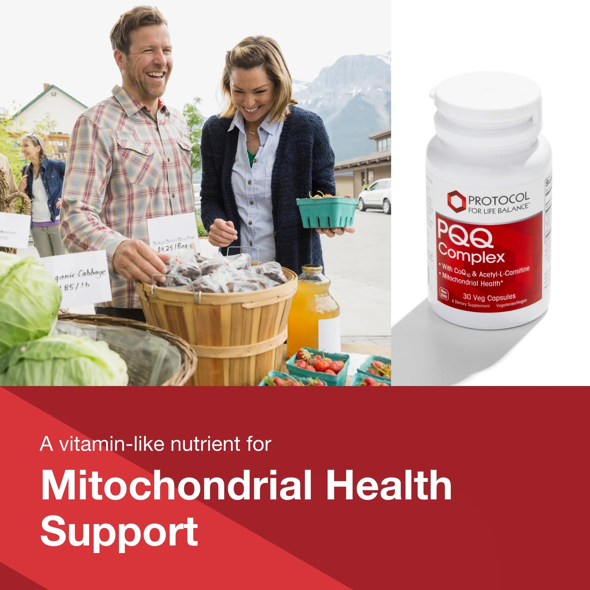 PROTOCOL FOR LIFE BALANCE PQQ Complex - Mitochondrial Health - with CoQ10 & L Carnitine - B Vitamin - Supplement for Energy - 30 Veg Caps PROTOCOL FOR LIFE BALANCEAu supplements