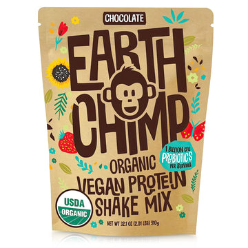 EarthChimp Organic Vegan Protein Powder - with Probiotics - Non GMO, Dairy Free EarthChimpUS supplements