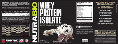 NutraBio Whey Protein Isolate Supplement – 25g of Protein Per Scoop with Complete NutraBioUS supplements