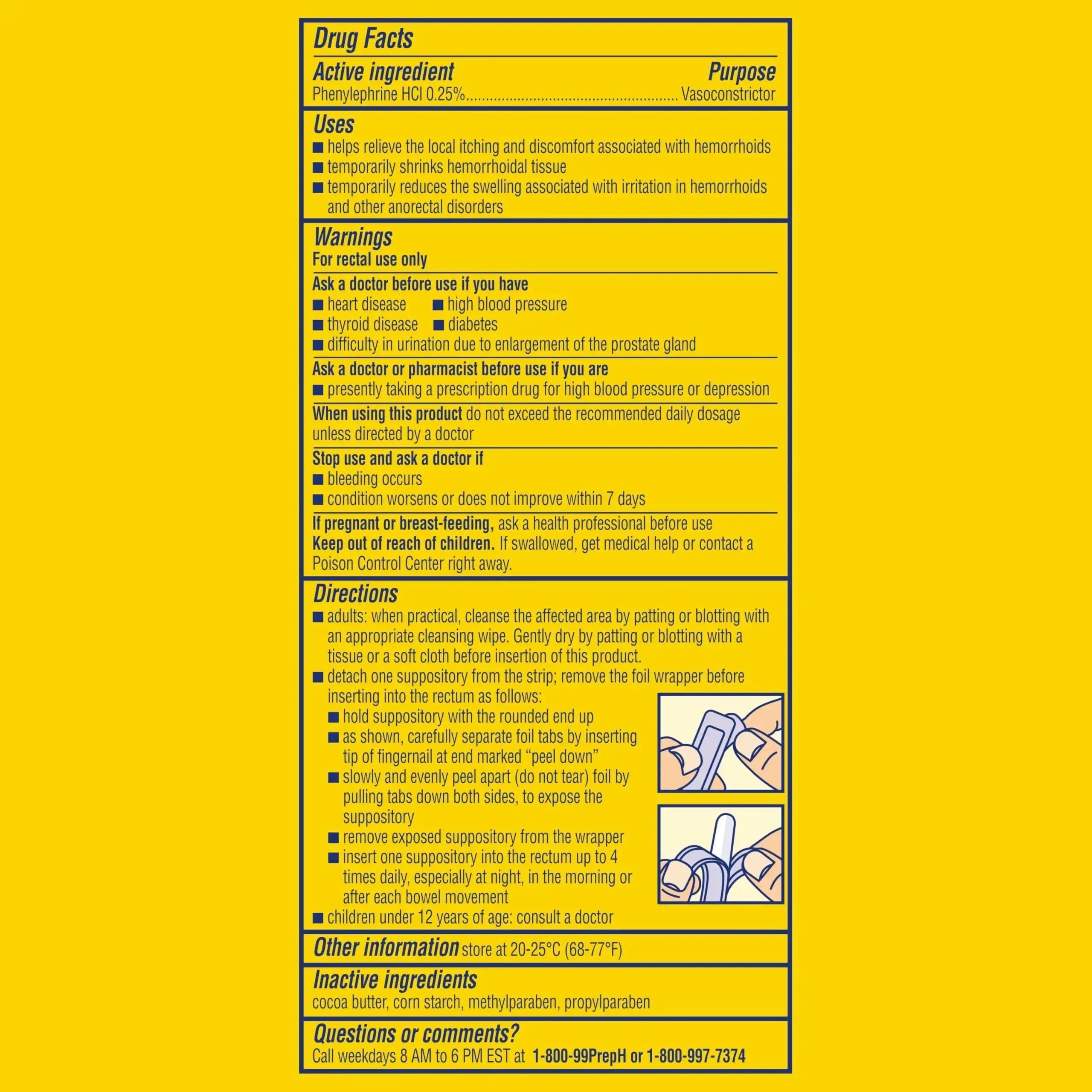 PREPARATION H Hemorrhoid Symptom Treatment Suppositories, Burning, Itching and Discomfort Relief (48 Count) Preparation HAu supplements