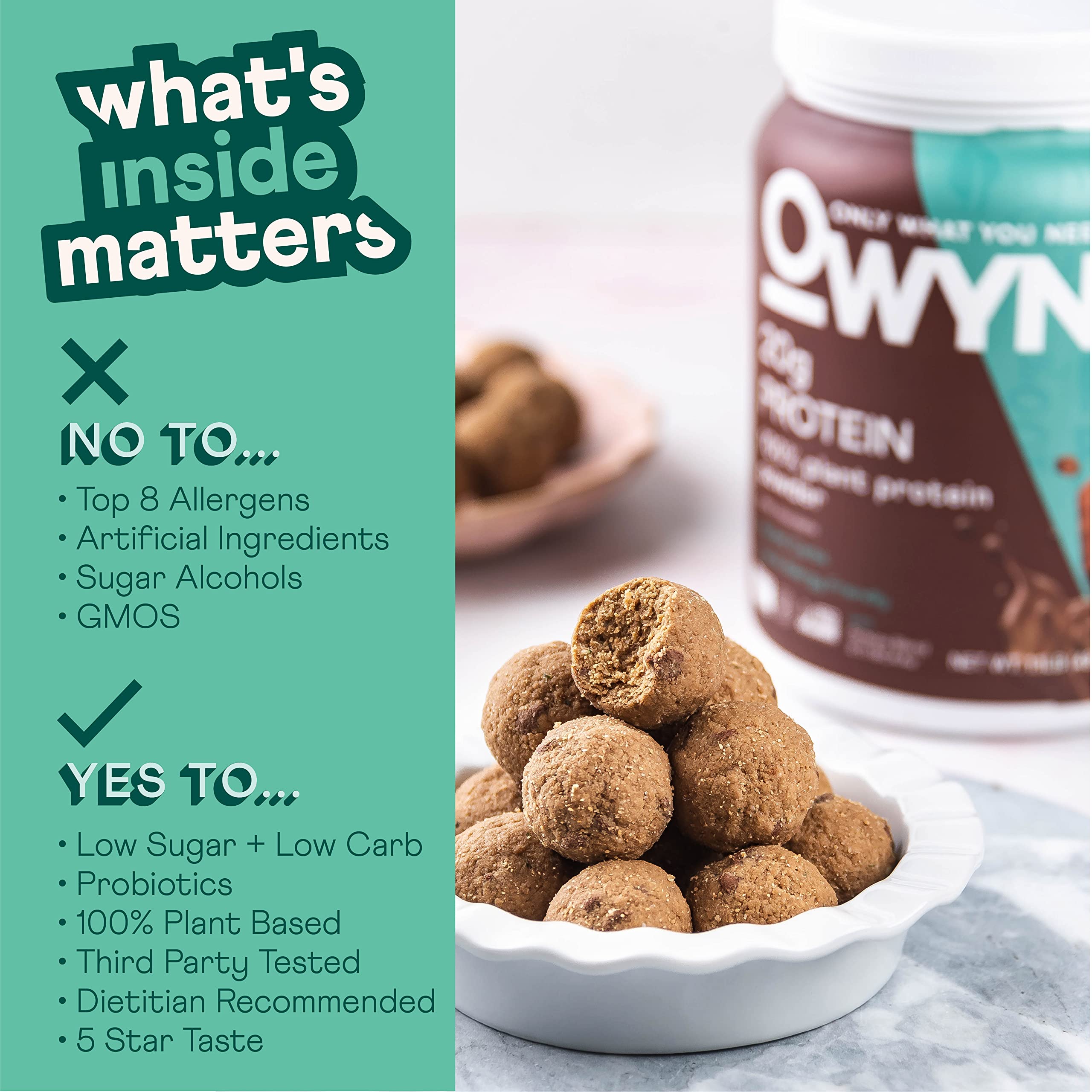 OWYN Only What You Need Vegan Protein Powder, 20g Plant Based Protein, Probiotics OWYN Only What You NeedUS supplements