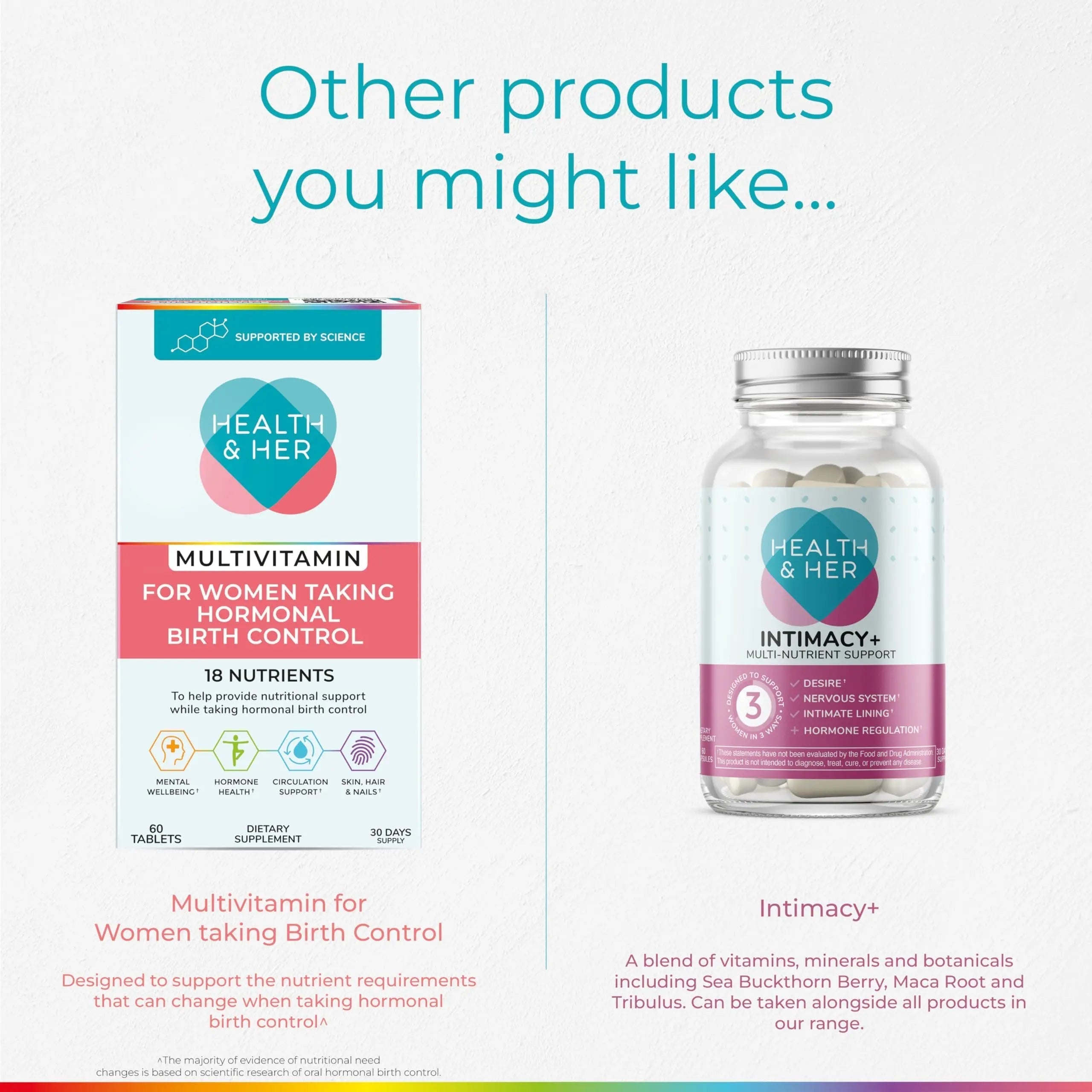 Health & Her Multivitamin for Women with Monthly Natural Cycles - Supplements for Women - Nutrition and Wellbeing Support for Menstrual Cycle Health and HerAu supplements