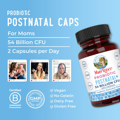 MaryRuth Organics Postnatal Probiotics for Breastfeeding Women | Nursing Probiotic Capsules with Vitamins | Minerals & Antioxidants | 54 Billion CFU | Non-GMO | Vegan | 30 Servings MARYRUTH'SUS supplements