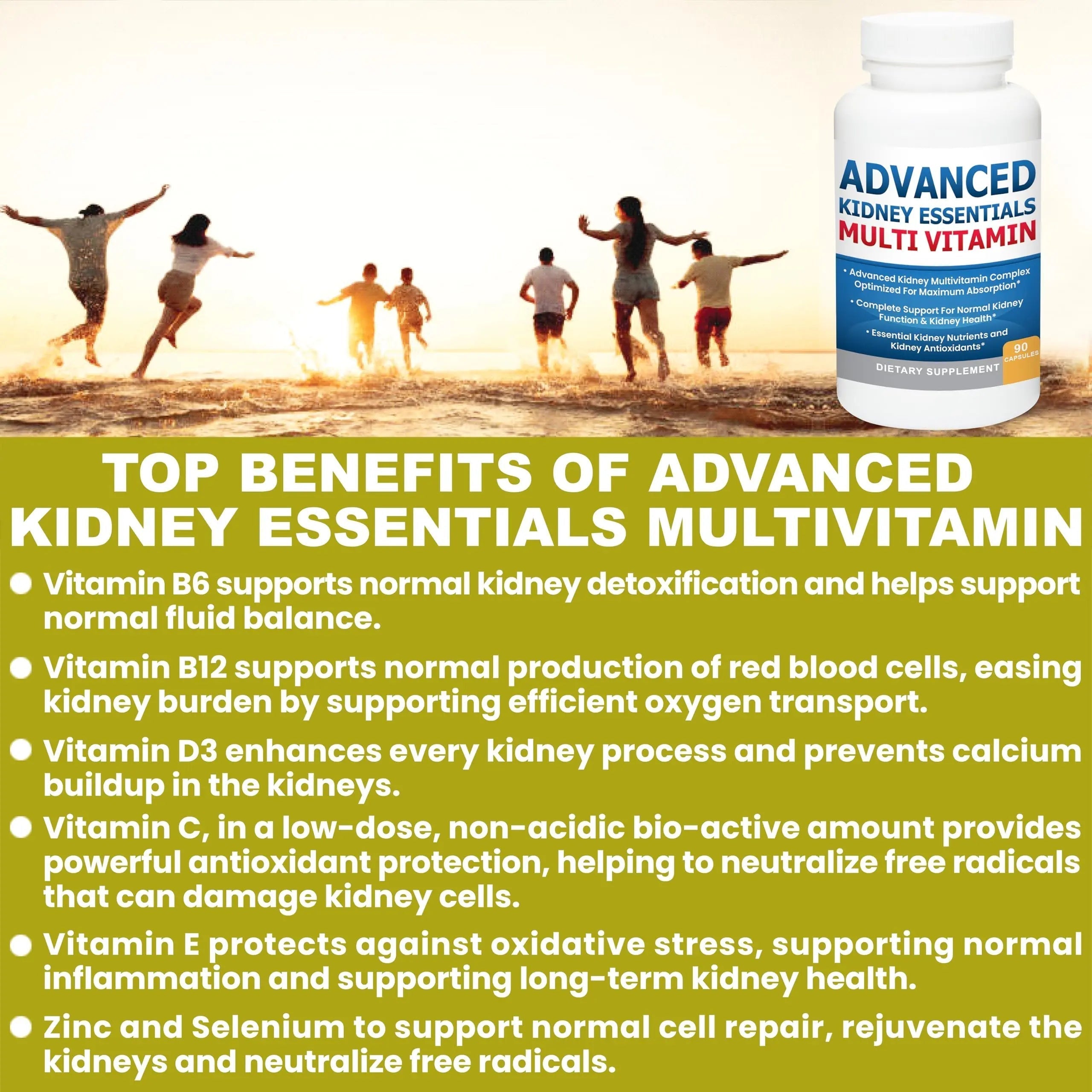 Advanced Kidney Essentials Multivitamin. Kidney Support Supplement for Complete Kidney Health. Kidney Health Supplement Kidney RestoreAu supplements