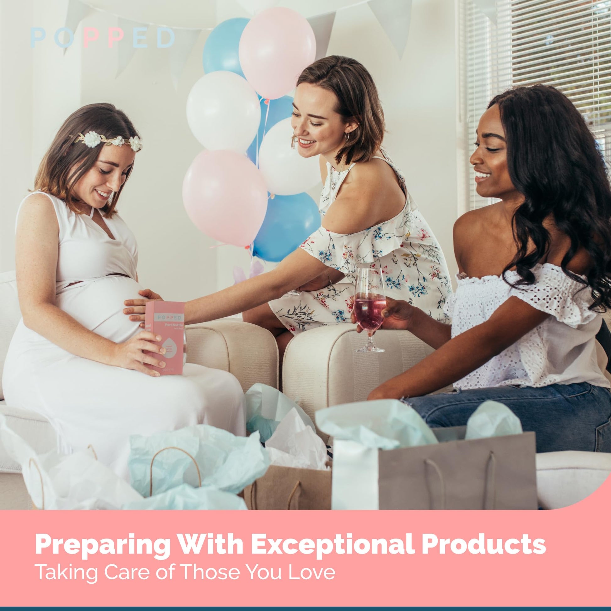 Popped Peri Bottle for Postpartum Care | Portable Bidet | Spray Bottle for Pain Relief, Tears POPPEDAu supplements