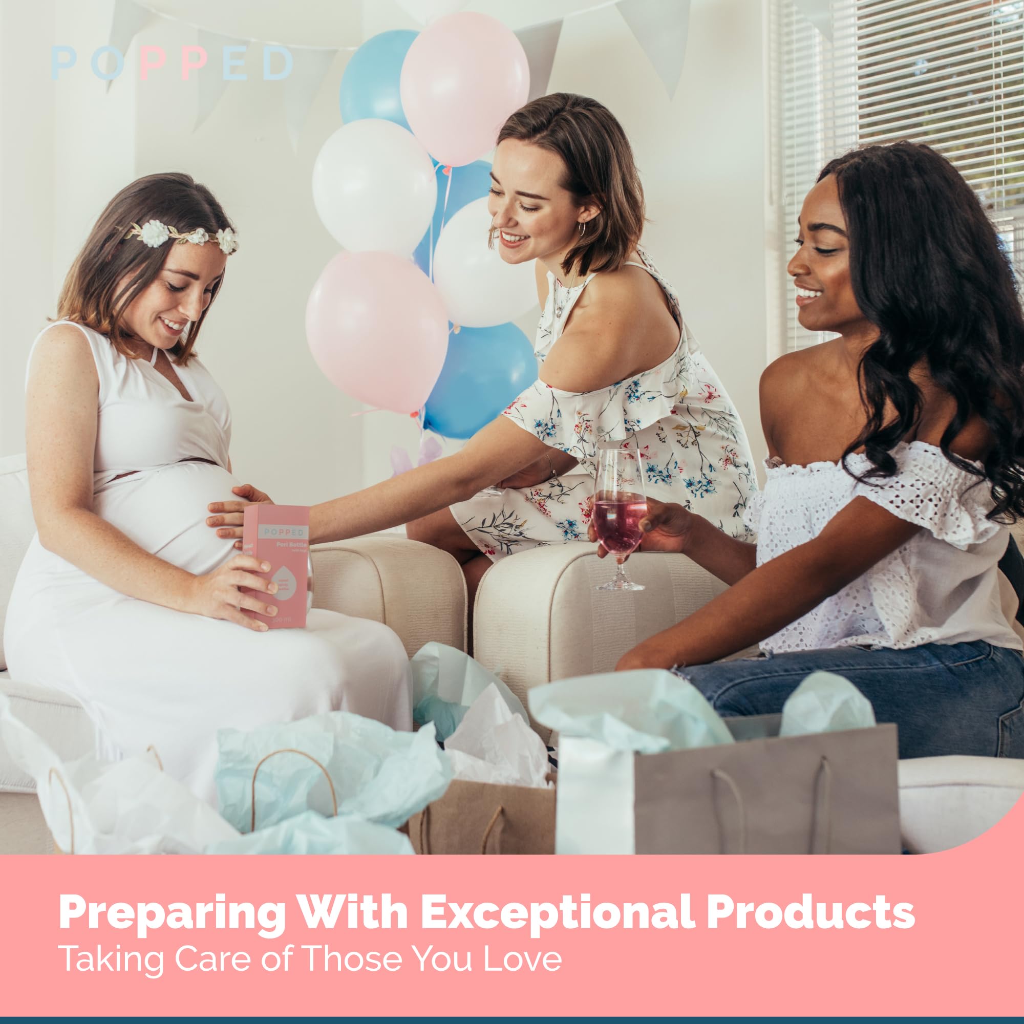 Popped Peri Bottle for Postpartum Care | Portable Bidet | Spray Bottle for Pain Relief, Tears POPPEDAu supplements