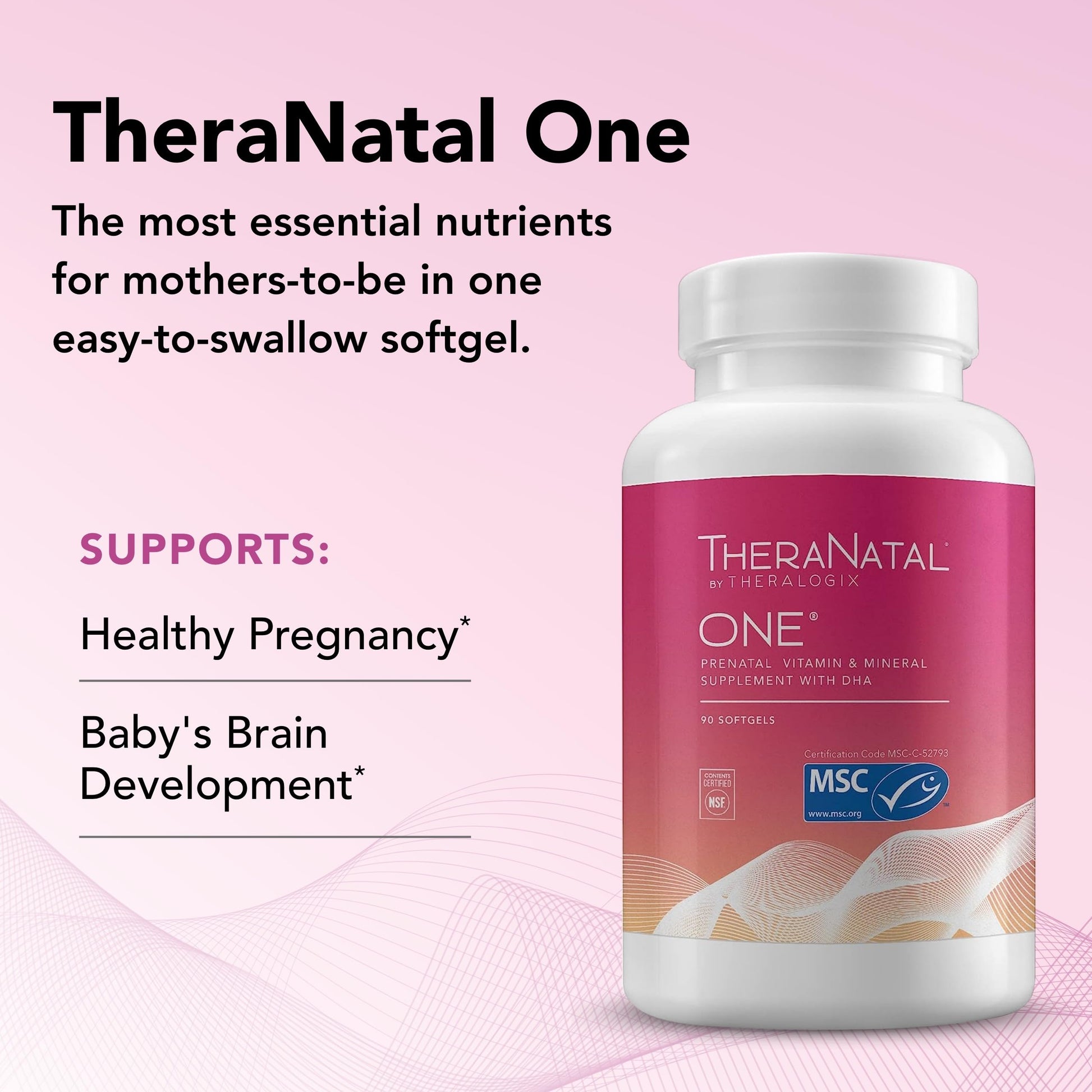 Theralogix TheraNatal One Prenatal Vitamin - 90-Day Supply - Prenatal Multivitamin TheralogixUS supplements