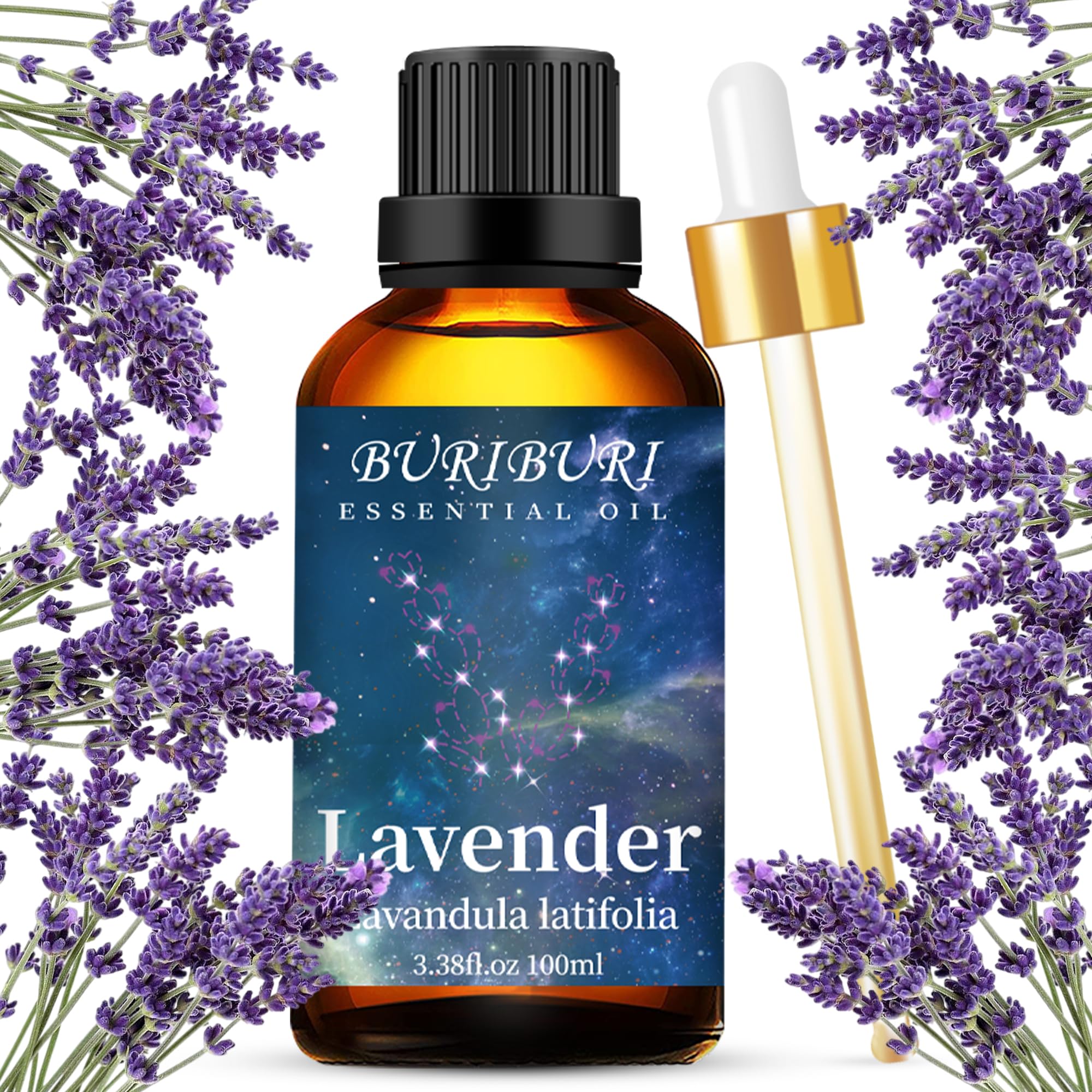 BURIBURI Lavender Essential Oil 100ML, 100% Pure Undiluted, Natural, Organic Aromatherapy Oil Lavender Oils BURIBURIAu supplements
