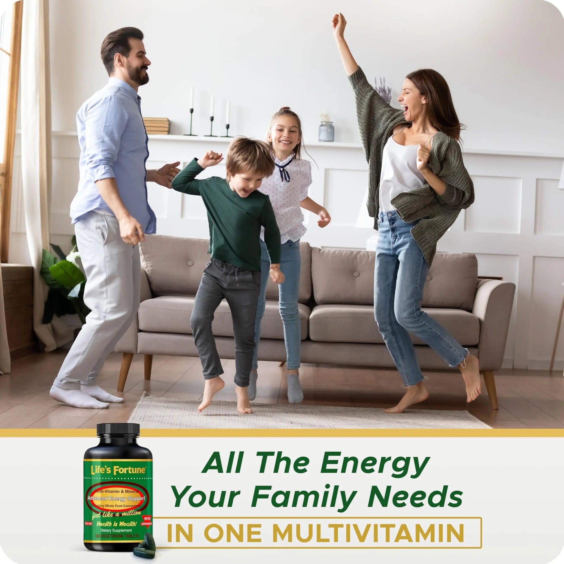 Life's Fortune Multivitamin & Mineral Supplement, Daily Natural Energy Source for Men & Women, with Superfood Greens Life's FortuneAu supplements