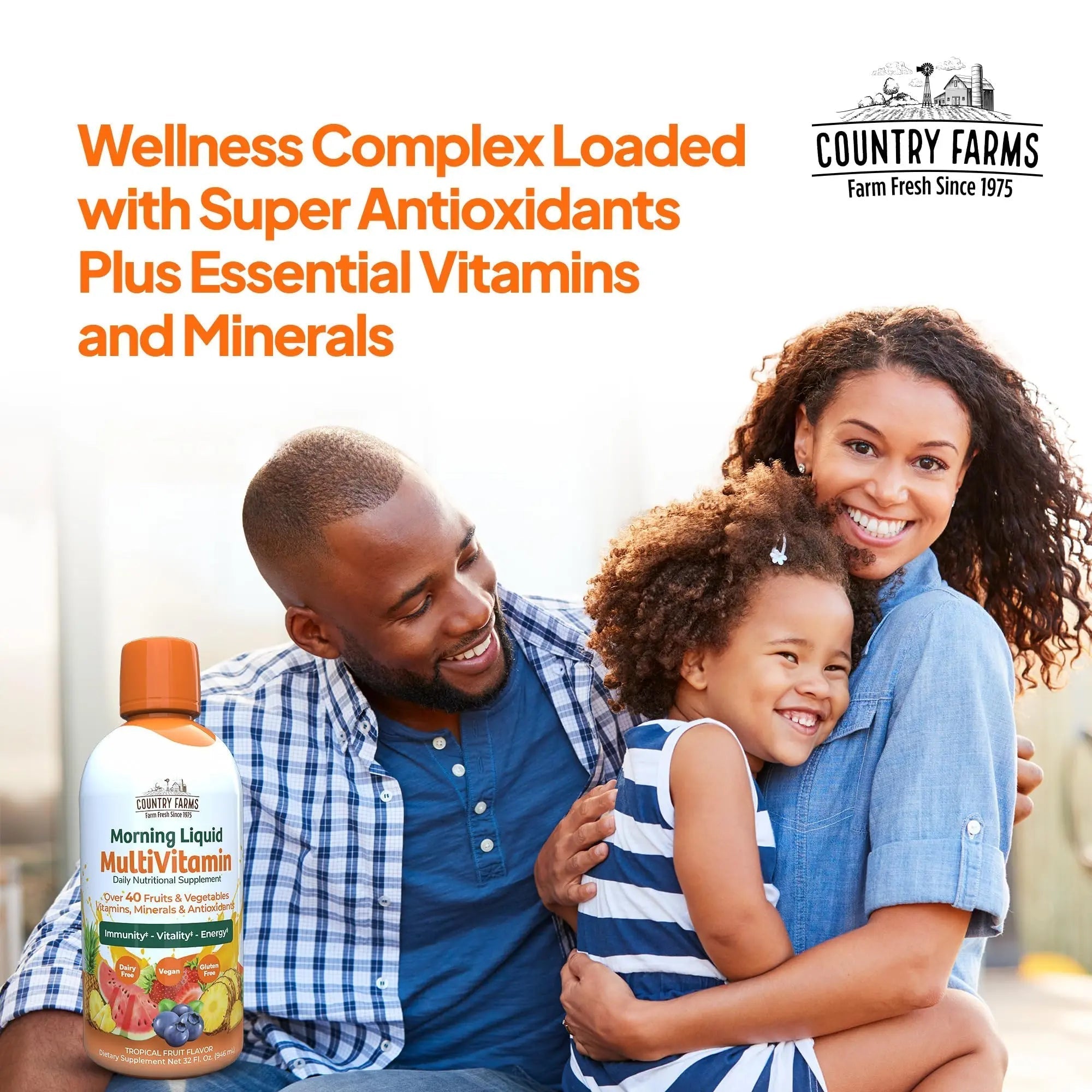 Country Farms Liquid Multivitamin, Vitamins and Minerals for Immune Support and Energy, Herbal Blend, Vegan Country FarmsAu supplements