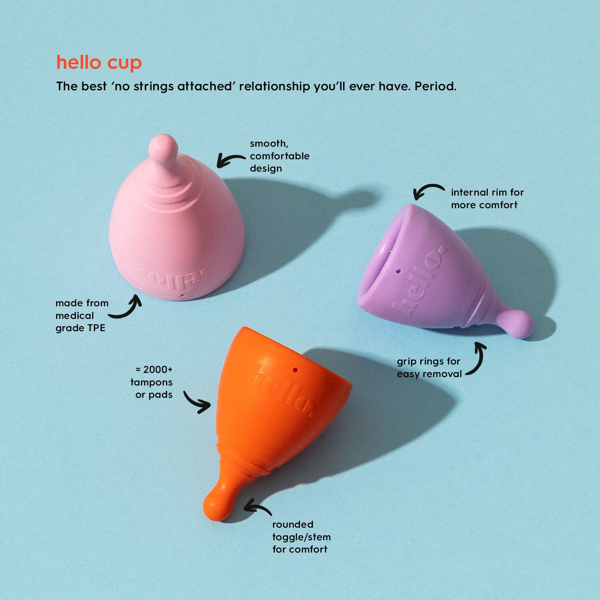The Hello Starter Pack (Double Box XS/SM + 3-Pack Liners + Spray) 1 ea THE HELLO CUPAu supplements