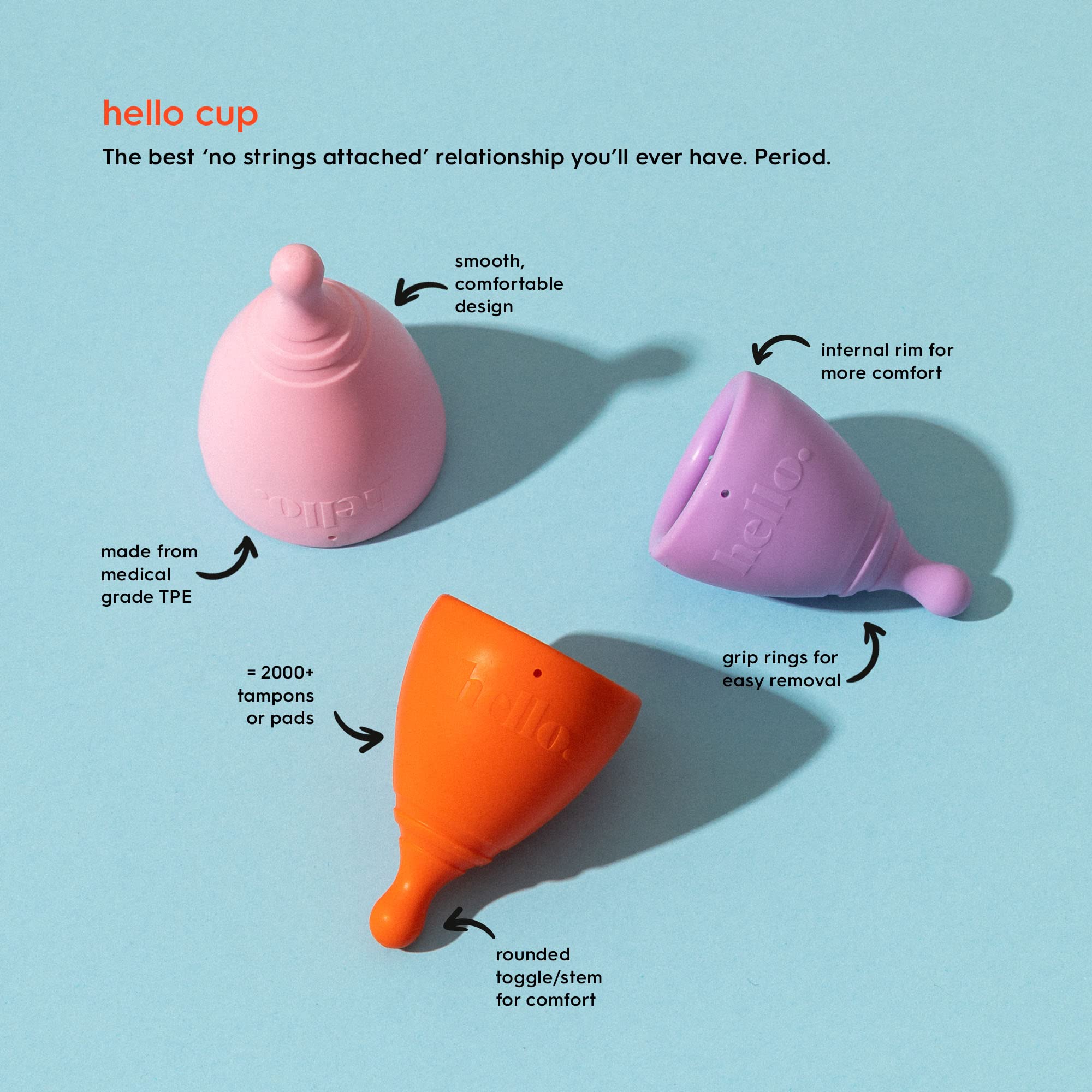 The Hello Starter Pack (Double Box XS/SM + 3-Pack Liners + Spray) 1 ea THE HELLO CUPAu supplements