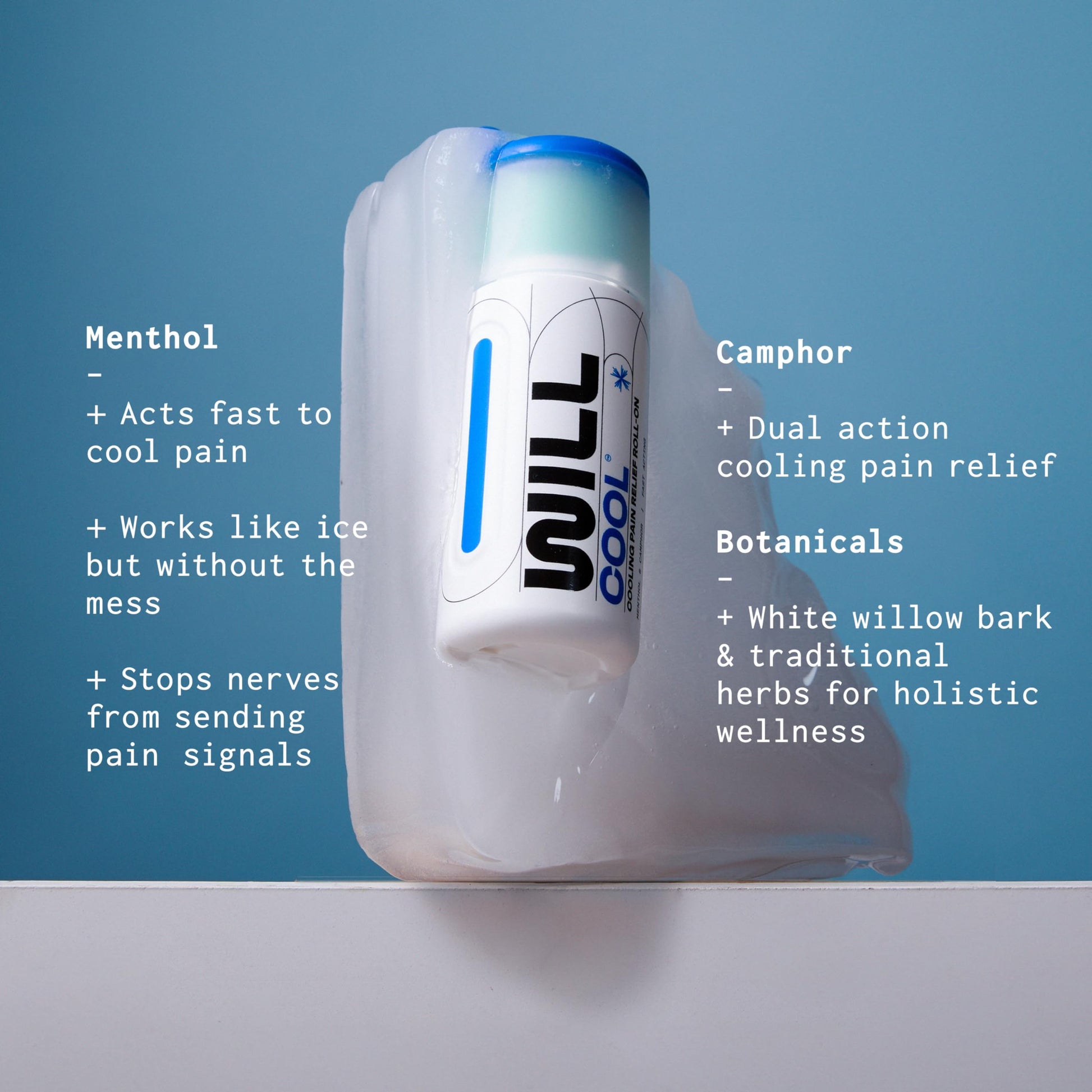 WILL PERFORM Menthol & Camphor Cooling Pain Relief for Muscle Recovery I Stop Pain Fast with ICY Relief for Joint & Muscle Therapy I Ice Bath On-The-Go, 3oz| HSA FSA Eligible WILL PERFORMAu supplements