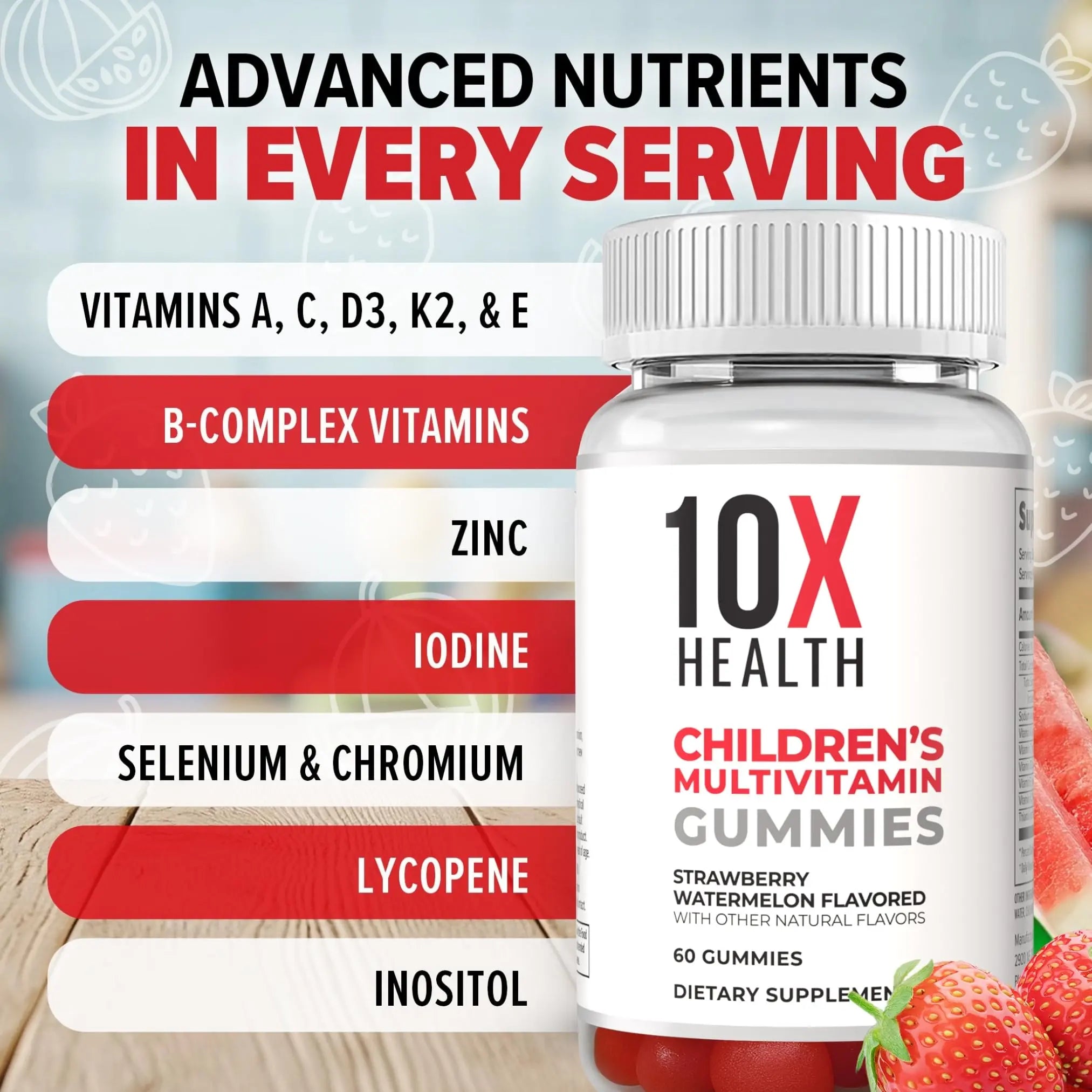 10X Health Children’s Methylated Multivitamin Gummies - 60 Count Kids Multivitamin Gummies, Complete Daily Nutrition 10X Health SystemAu supplements