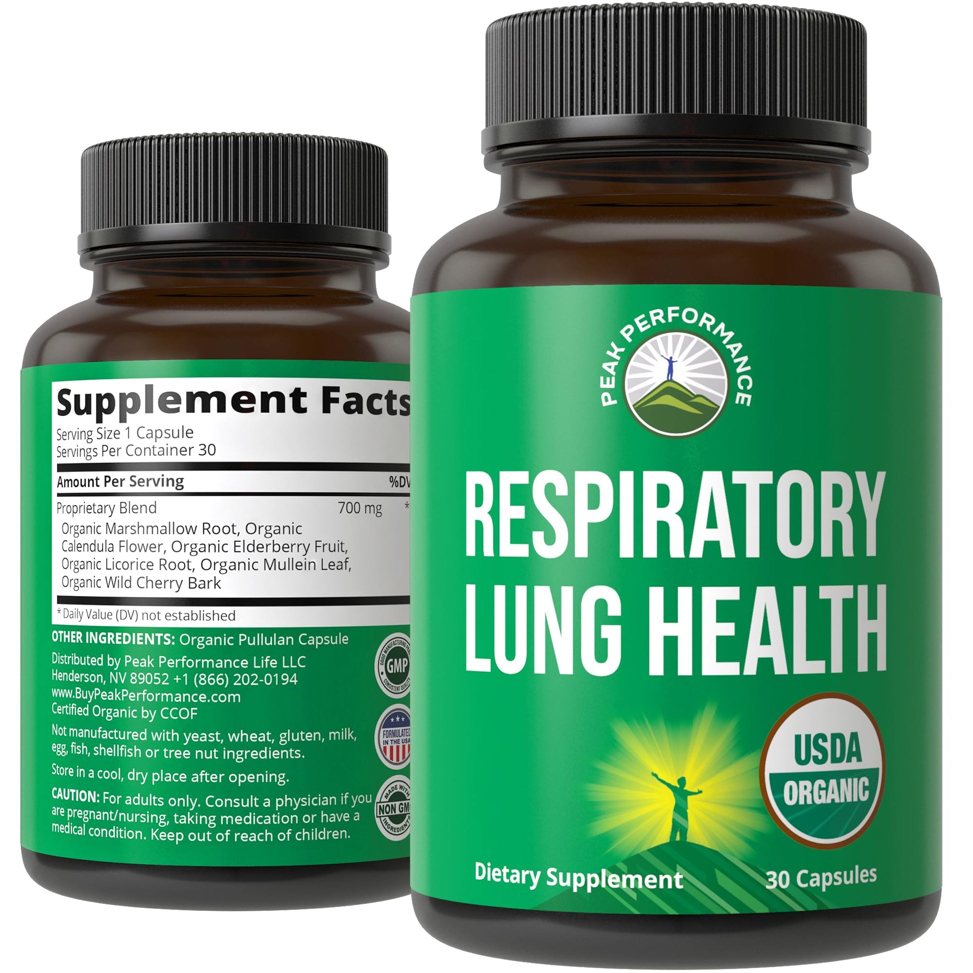 USDA Organic Lung Detox for Smokers and Non Smokers with 6 Top Ingredients. Mullein Leaf, Marshmallow Root, Calendula. Lungs Cleanse for Better Respiratory Health. Lung Support Capsules Supplement Peak PerformanceAu supplements