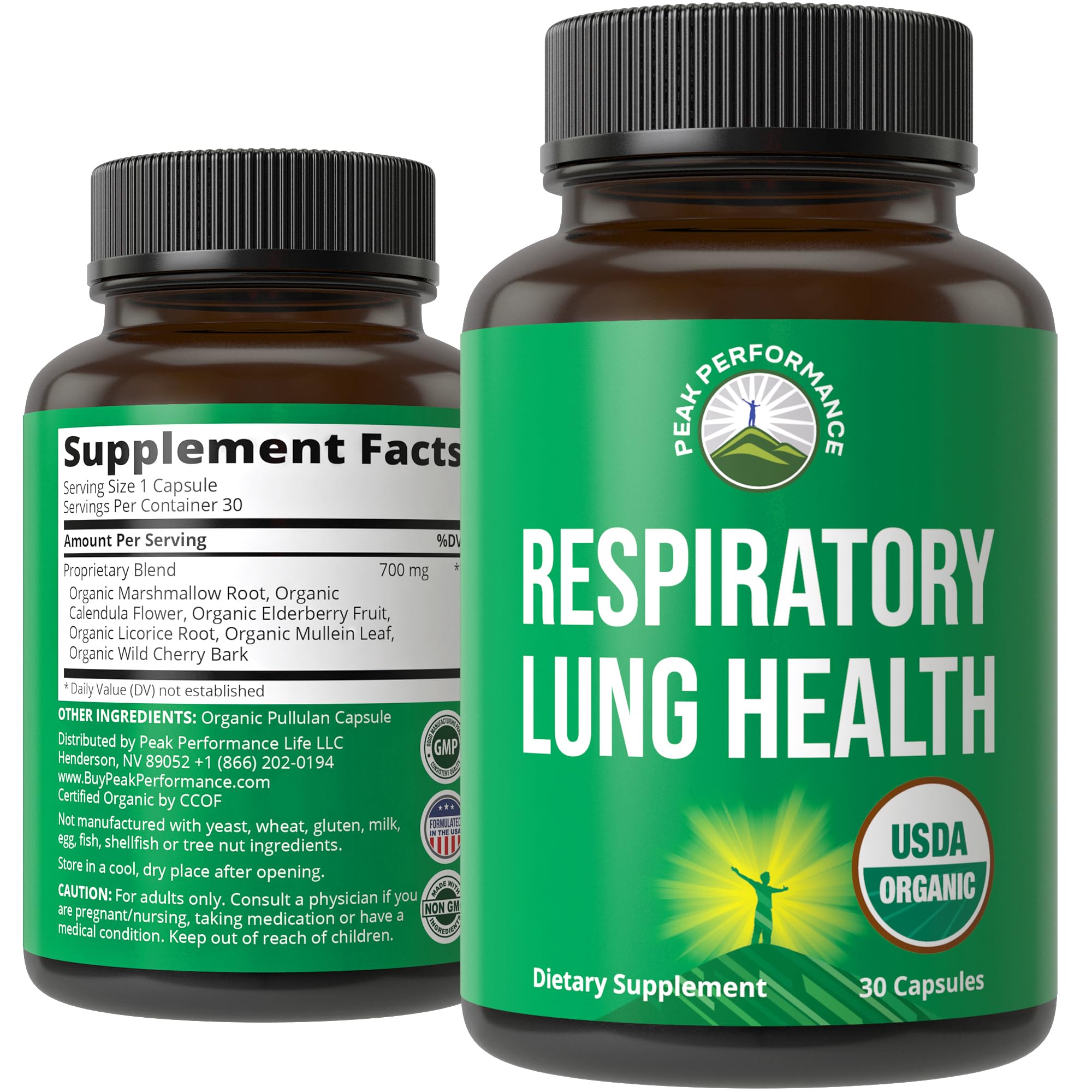 USDA Organic Lung Detox for Smokers and Non Smokers with 6 Top Ingredients. Mullein Leaf, Marshmallow Root, Calendula. Lungs Cleanse for Better Respiratory Health. Lung Support Capsules Supplement Peak PerformanceAu supplements