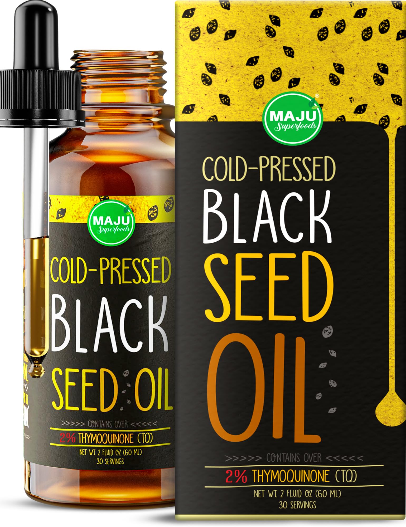 MAJU Black Seed Oil - 3 Times TQ, Cold-Pressed, Travel Size, 100% Turkish Black Cumin Maju SuperfoodsUS supplements