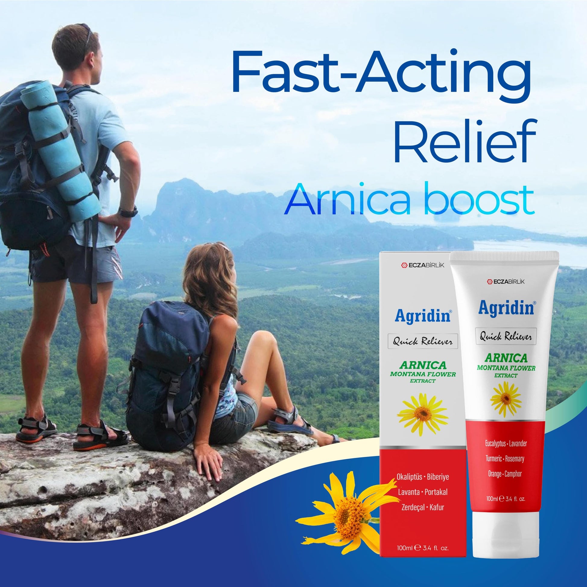 Agridin Arnica Pain Relief Cream for Joint & Muscle – Extra Strength Fast-Acting Formula – Targets Back, Knee, Neck, Hand, Foot Aches – Natural Massage Cream for Inflammation & Bruises AgridinAu supplements