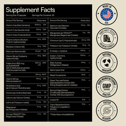 Heylo Multi+ Advanced Multivitamin Supplement – Boosts Energy, Enhances Immune Support, Provides Antioxidant Protection, Promotes Detoxification Heylo HealthUS supplements