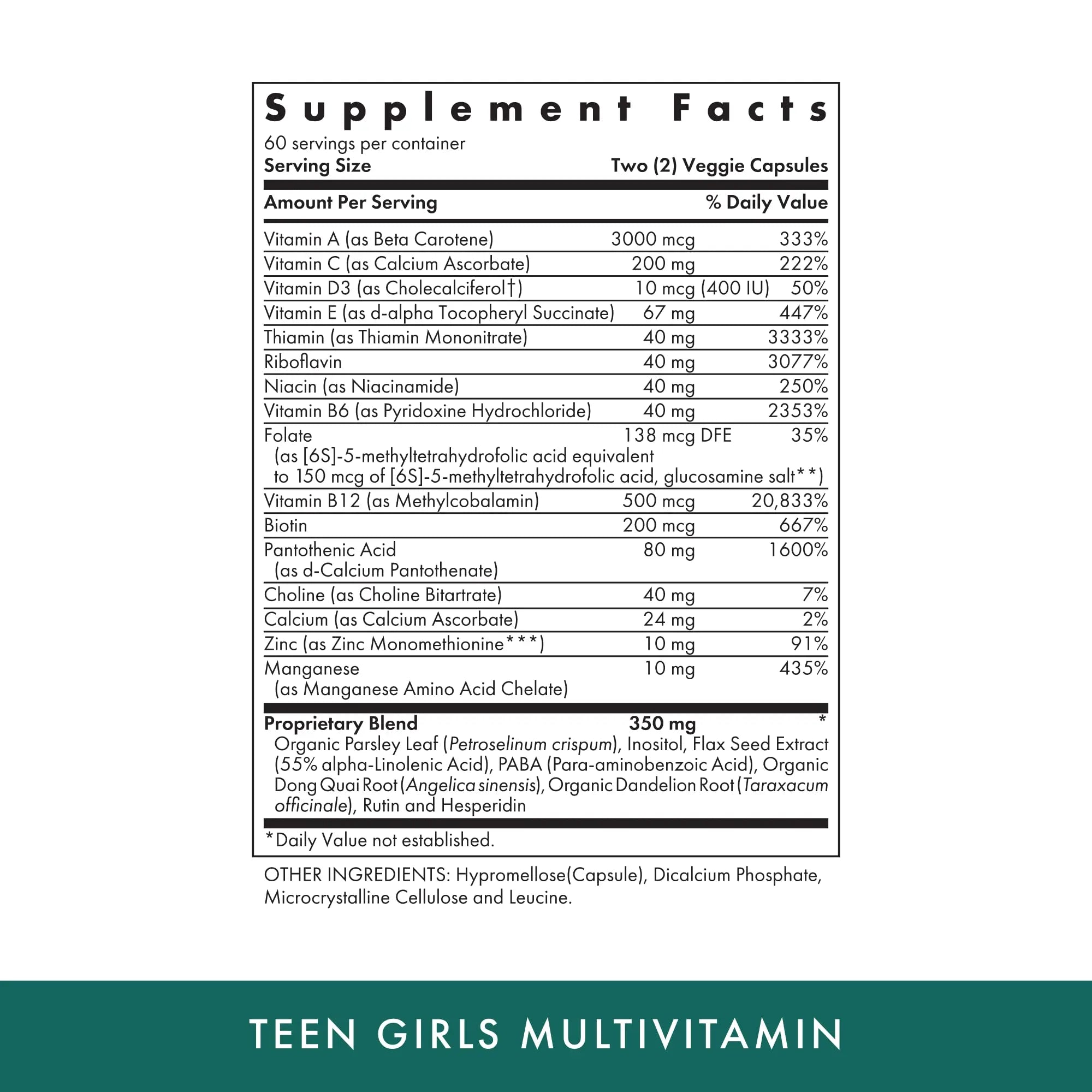 MICHAEL'S Health Naturopathic Programs Teen Girls Multivitamin - 120 Vegetarian Capsules - Nutrients for Healthy Growth & Development MICHAEL'SAu supplements