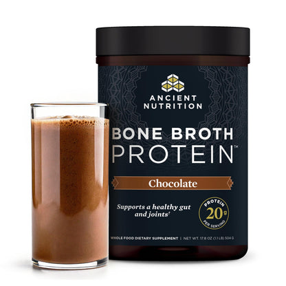 Ancient Nutrition Protein Powder Made from Real Bone Broth, Chocolate, 20g Protein Per Serving, 20 Serving Tub, Gluten Free Hydrolyzed Collagen Ancient NutritionUS supplements