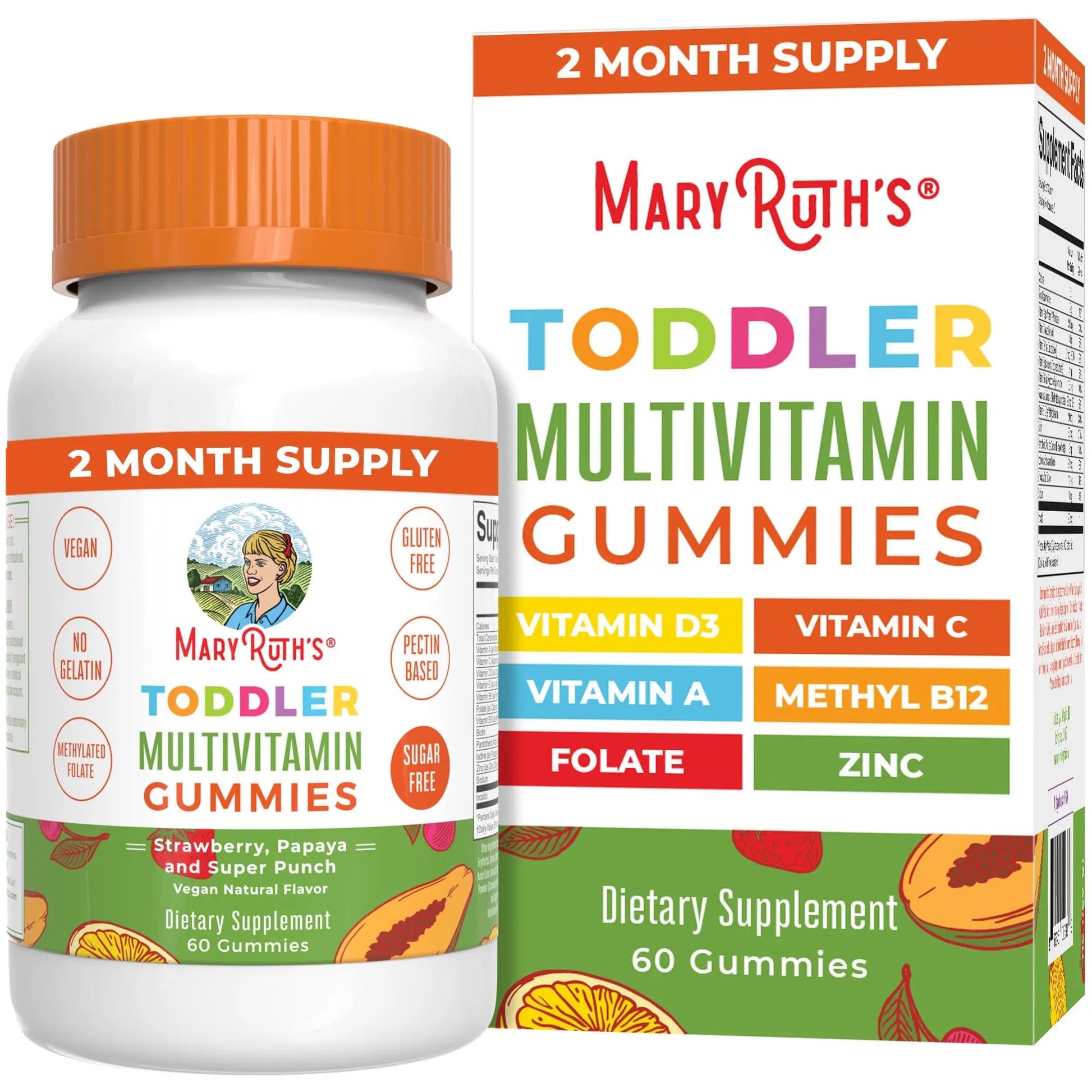 MaryRuth Organics Sugar Free Vitamin Gummies for Kids Age 2 | 2 Month Supply Multivitamin with Vitamin C, D3, Zinc | 1 Gummy Per Day | Toddler Vitamins MaryRuth OrganicsAu supplements