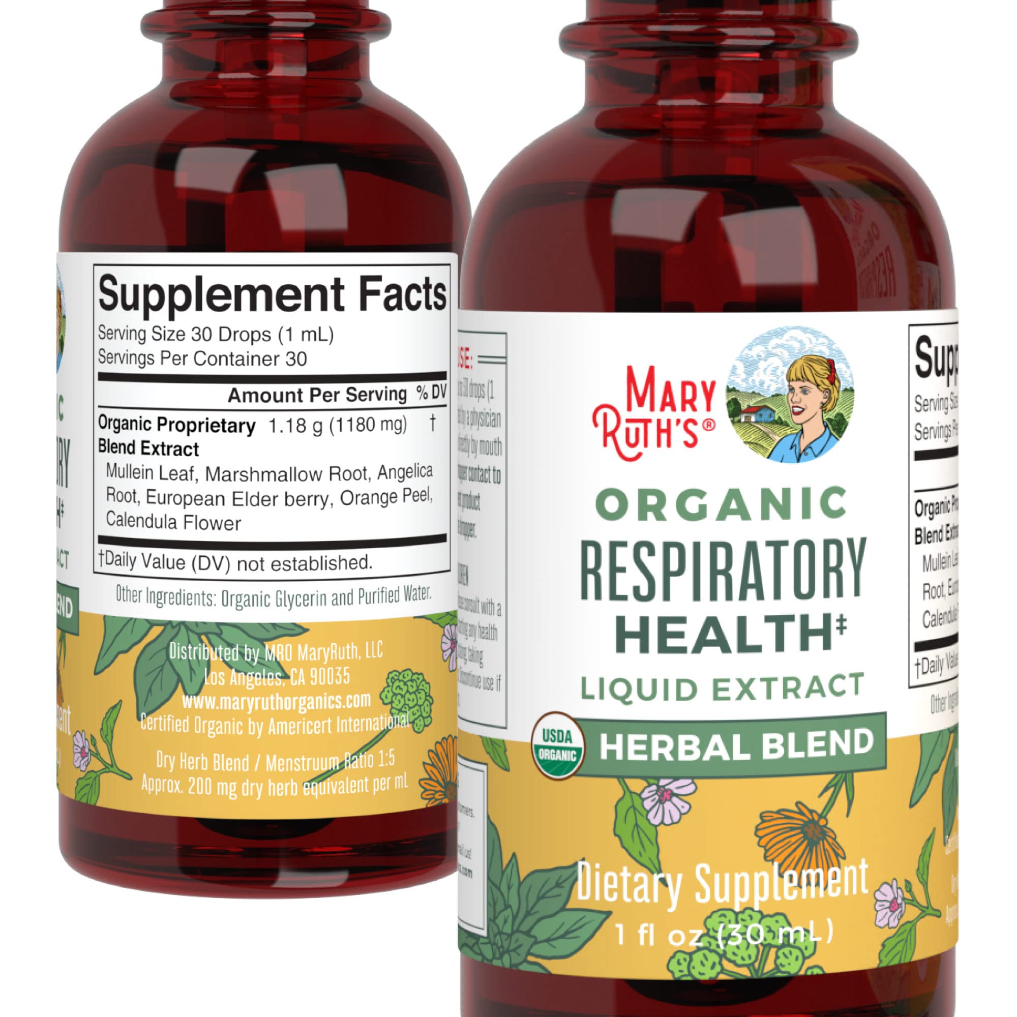 MaryRuth's | USDA Organic Respiratory Health Herbal Supplement Extract MaryRuth OrganicsAu supplements